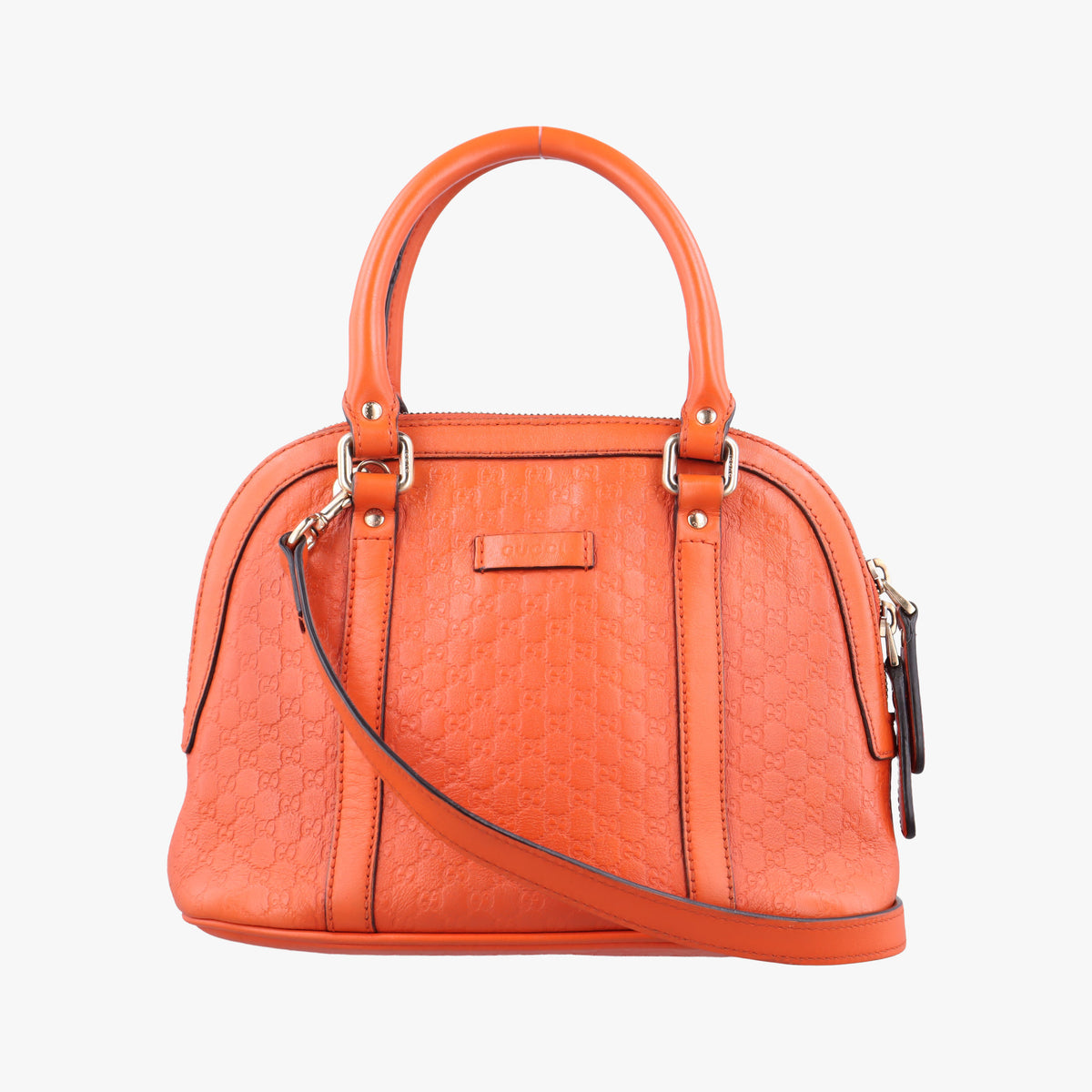 Pre-owned Gucci Microguccissima Orange Leather 449654 shoulderbag | stylenewstar