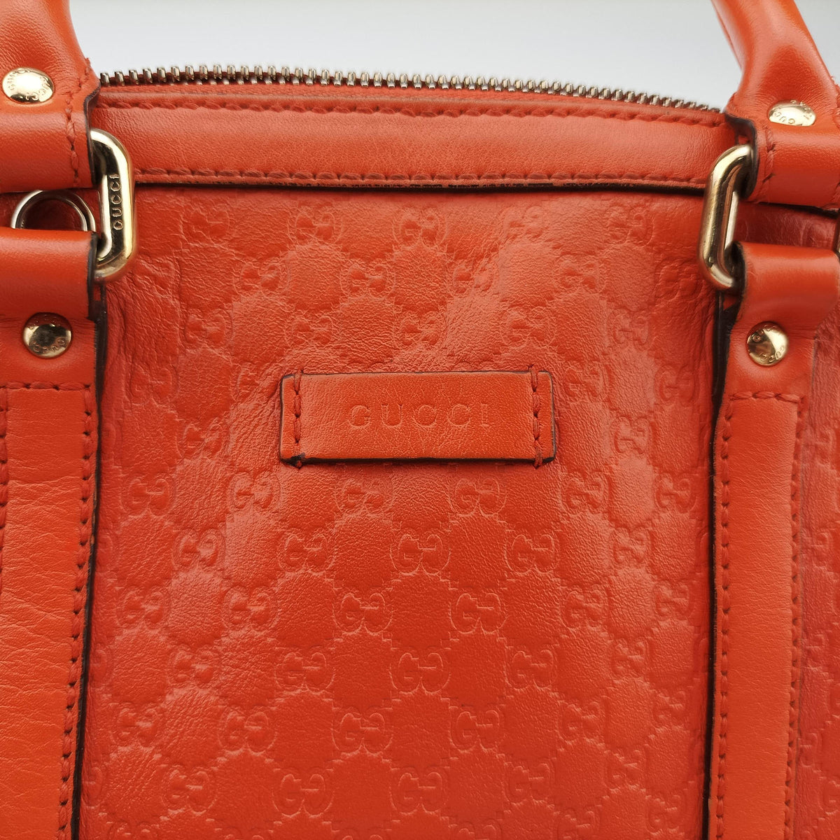 Pre-owned Gucci Microguccissima Orange Leather 449654 shoulderbag | stylenewstar