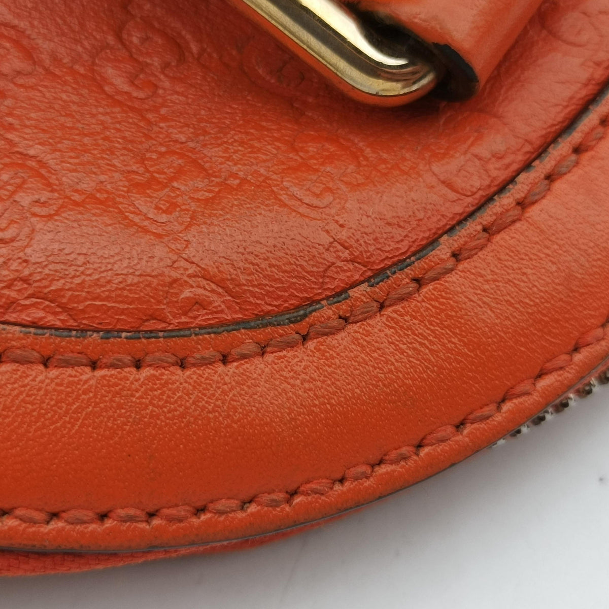 Pre-owned Gucci Microguccissima Orange Leather 449654 shoulderbag | stylenewstar