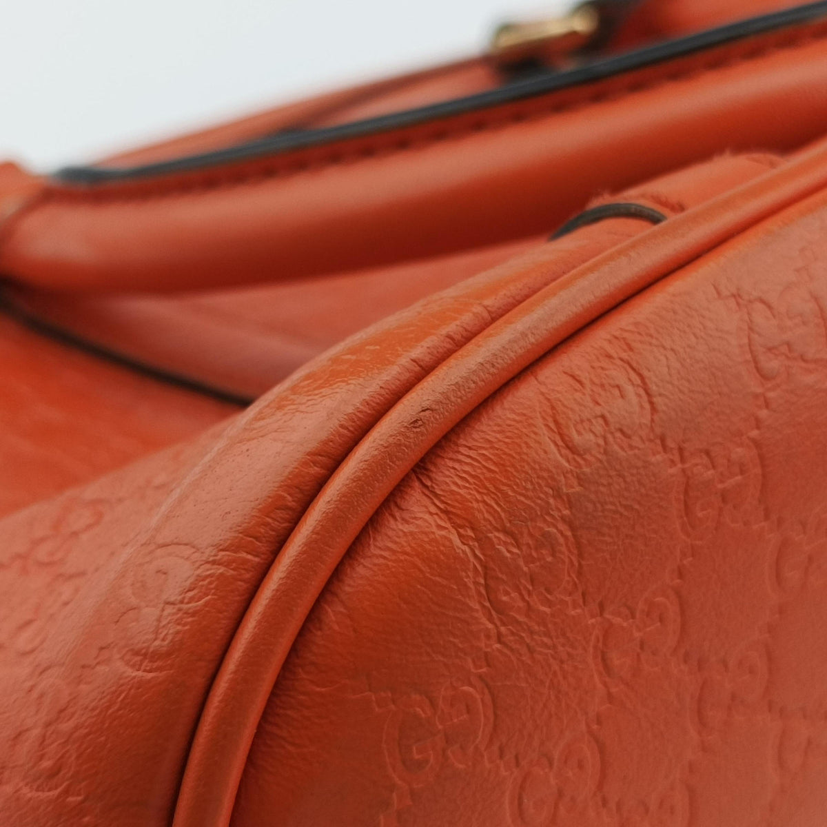 Pre-owned Gucci Microguccissima Orange Leather 449654 shoulderbag | stylenewstar