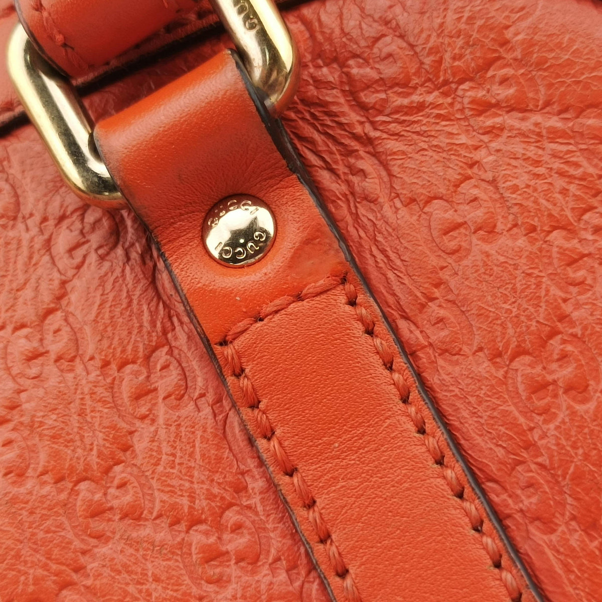 Pre-owned Gucci Microguccissima Orange Leather 449654 shoulderbag | stylenewstar