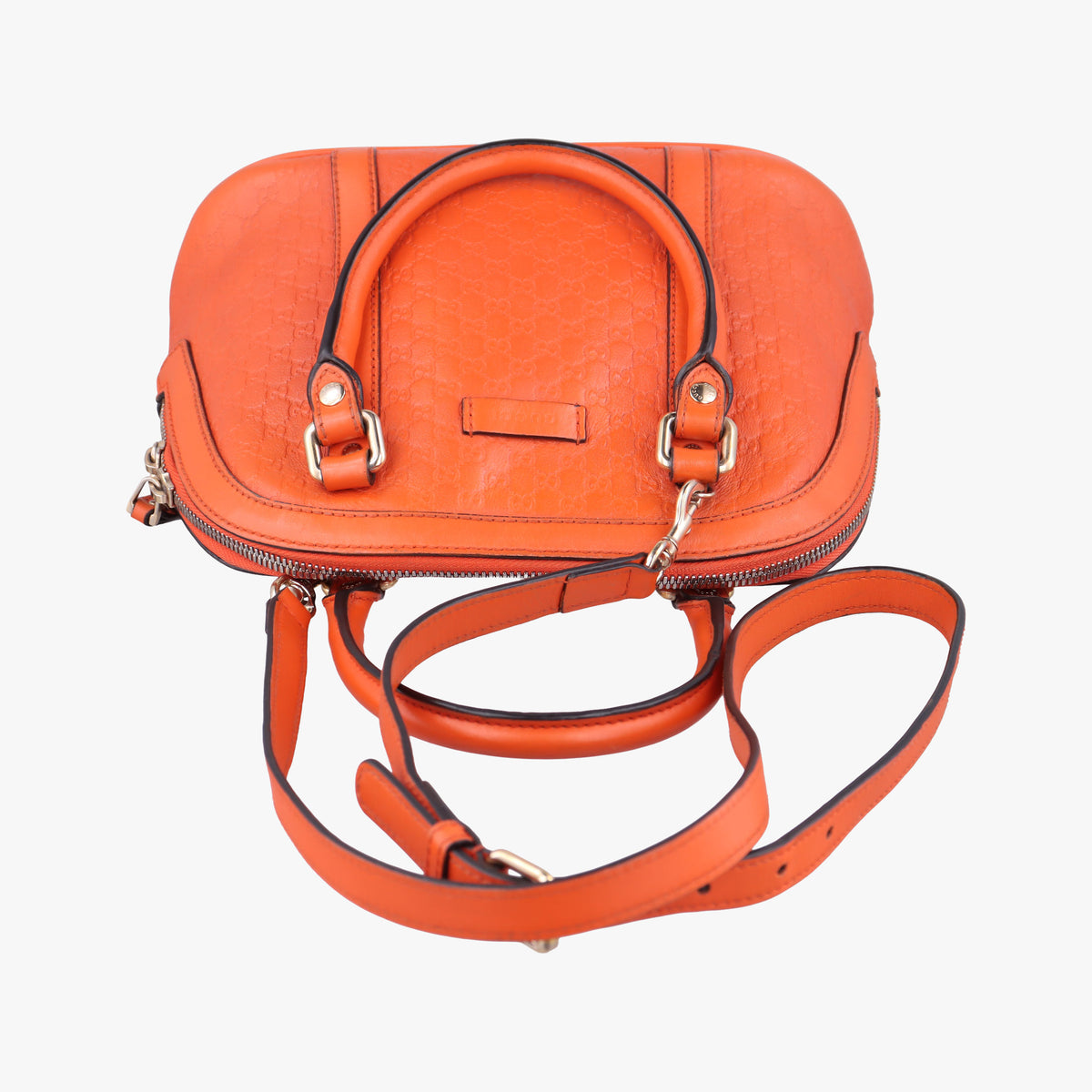 Pre-owned Gucci Microguccissima Orange Leather 449654 shoulderbag | stylenewstar
