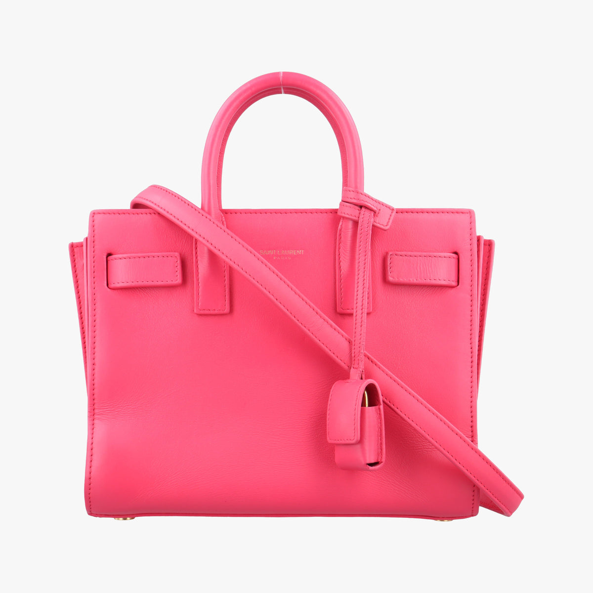 Pre-owned Yves Saint Laurent SAC DE JOUR Rose Leather 340778 shoulderbag | stylenewstar