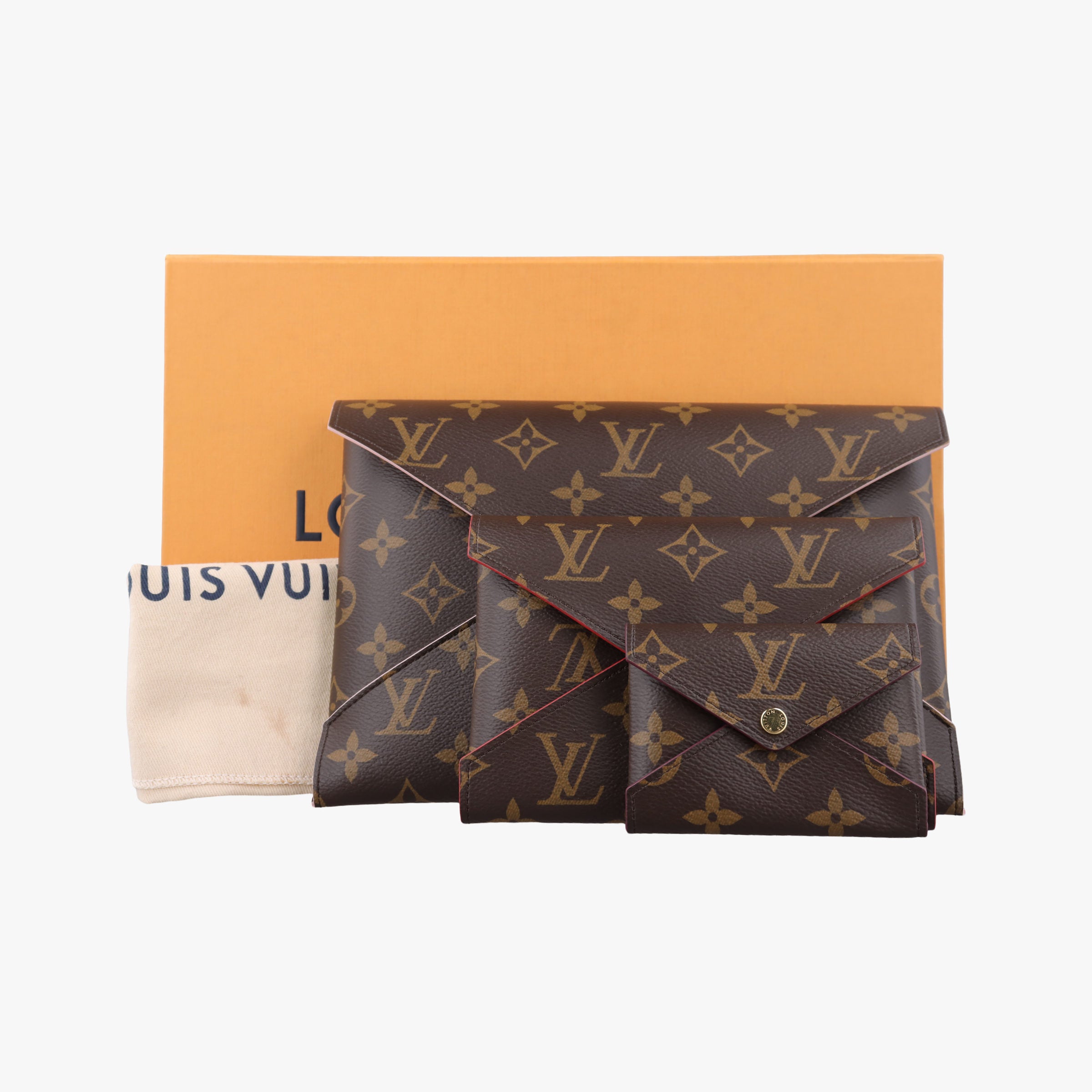 Pre-owned Louis Vuitton Pochette Kirigami Brown Monogram Canvas M62034 clutchbag | stylenewstar