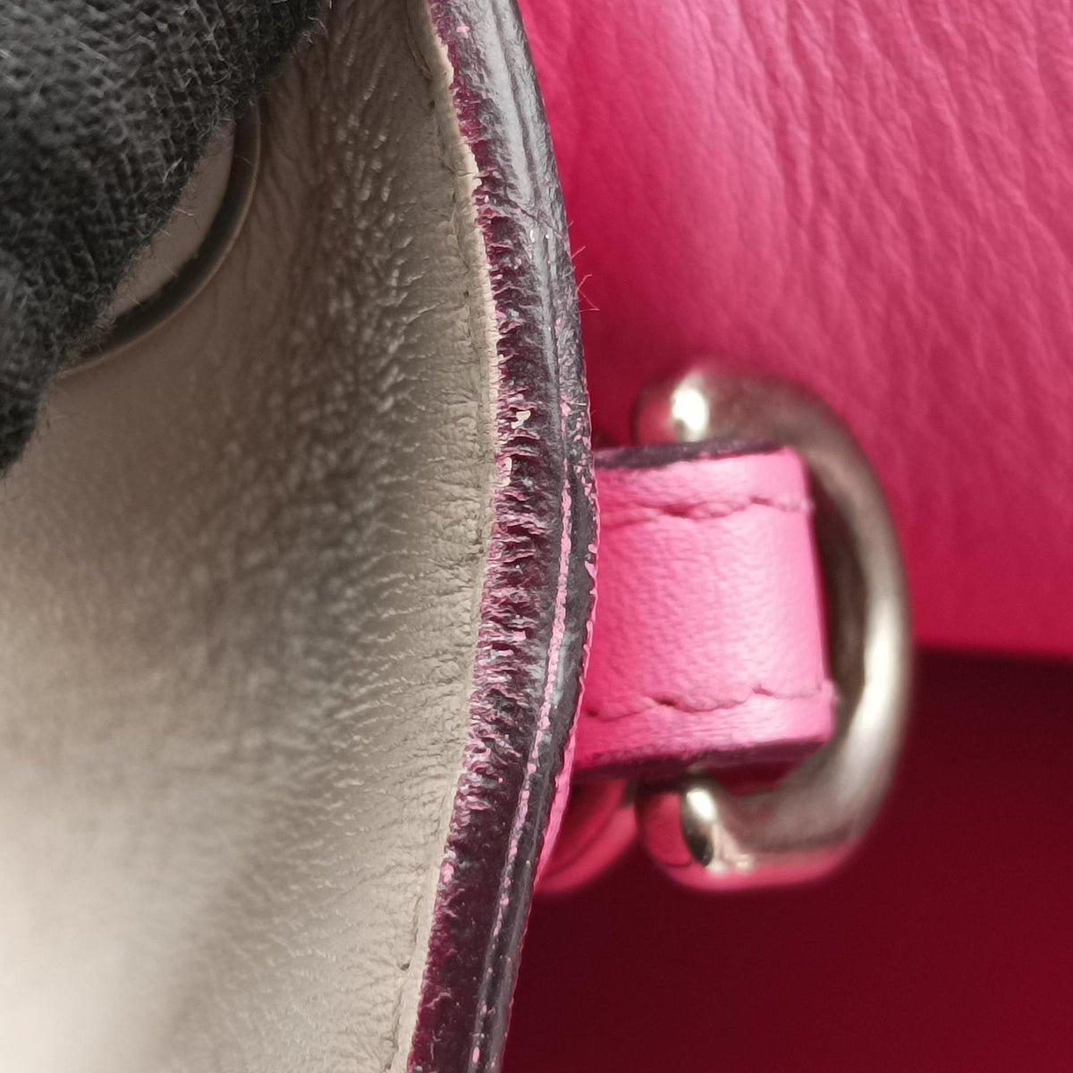 Secondhand Christian Dior Diorissimo Navy×Pink Leather  shoulderbag | stylenewstar