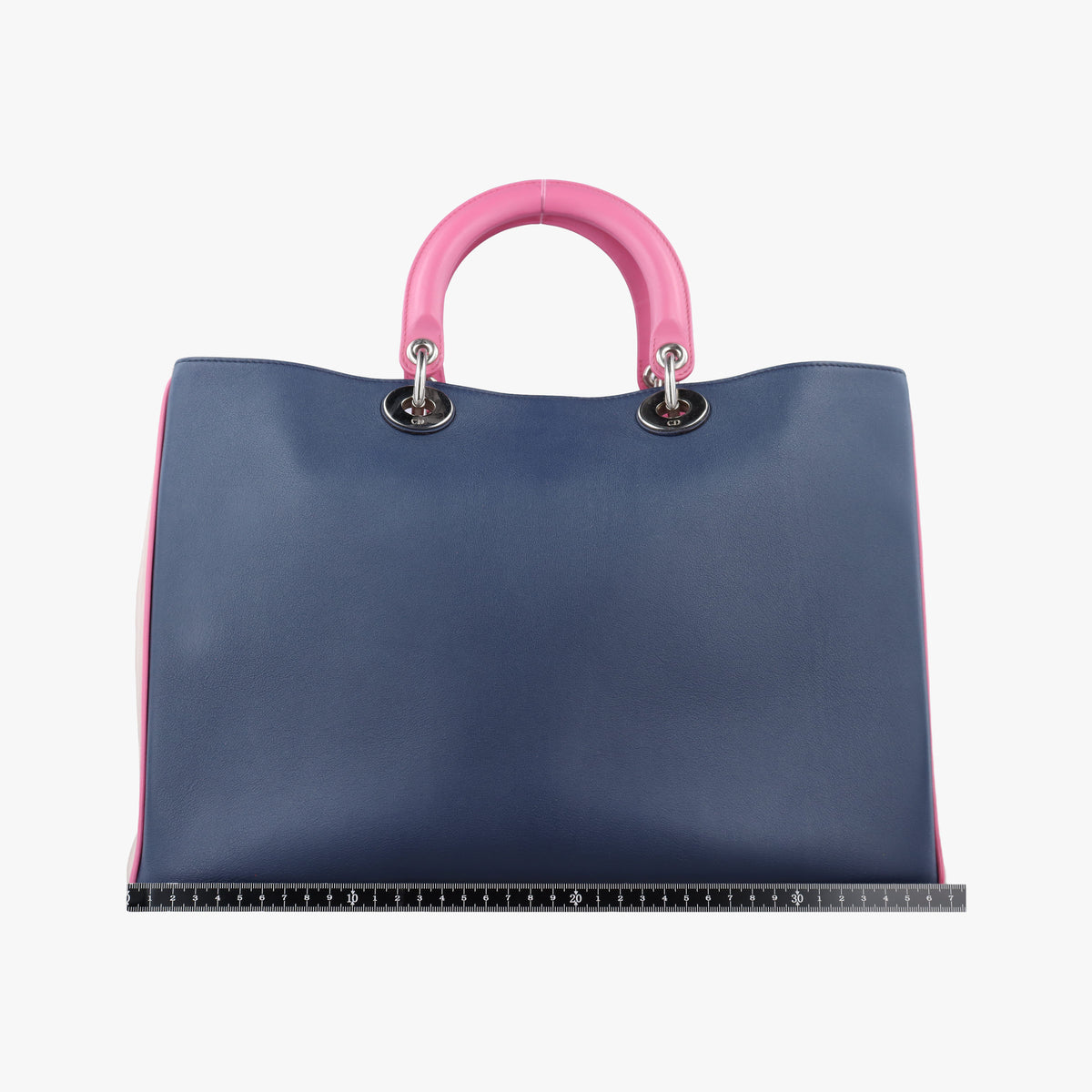 Secondhand Christian Dior Diorissimo Navy×Pink Leather  shoulderbag | stylenewstar