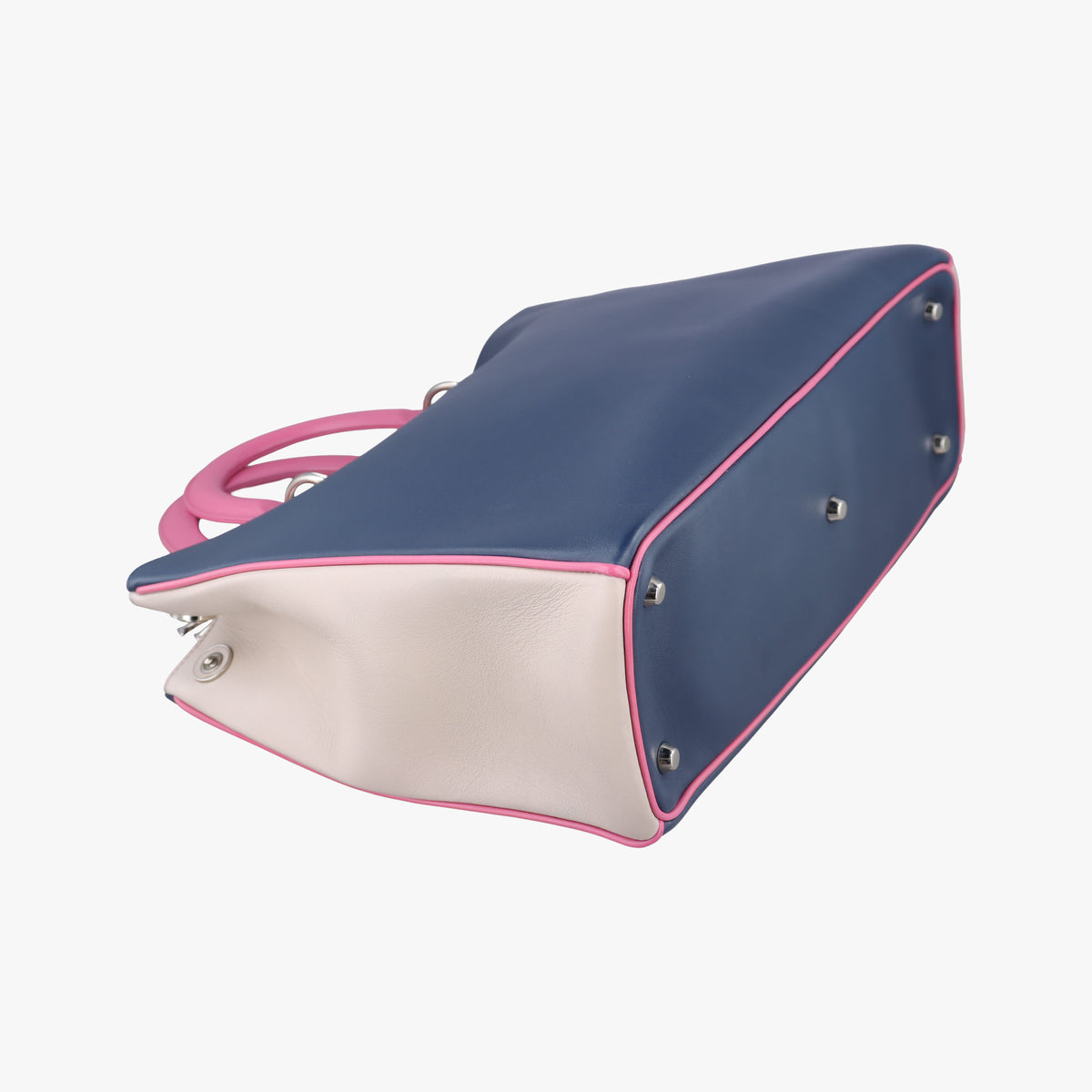 Secondhand Christian Dior Diorissimo Navy×Pink Leather  shoulderbag | stylenewstar