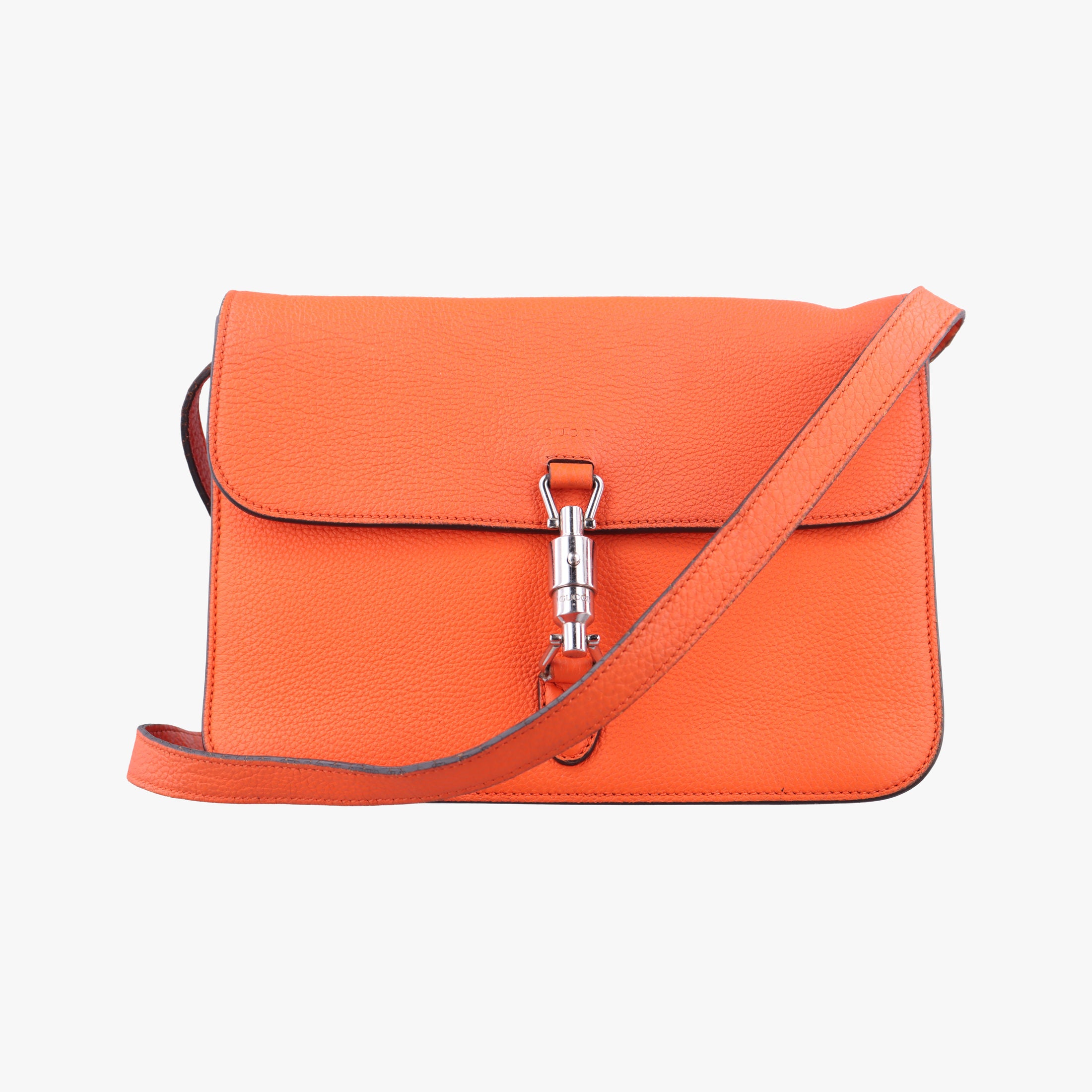 Pre-owned Gucci New Jackie Orange Leather 362971 shoulderbag | stylenewstar