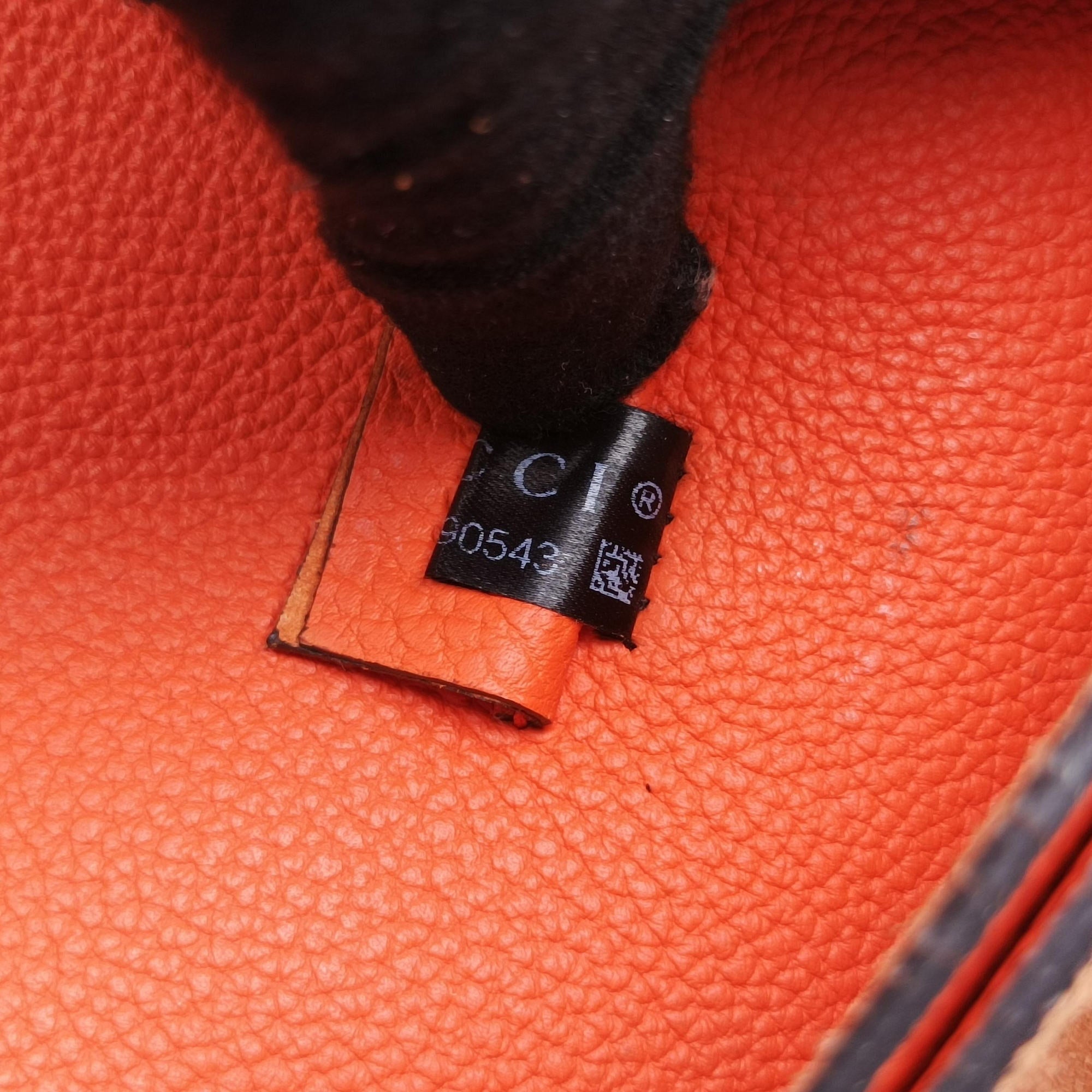Pre-owned Gucci New Jackie Orange Leather 362971 shoulderbag | stylenewstar