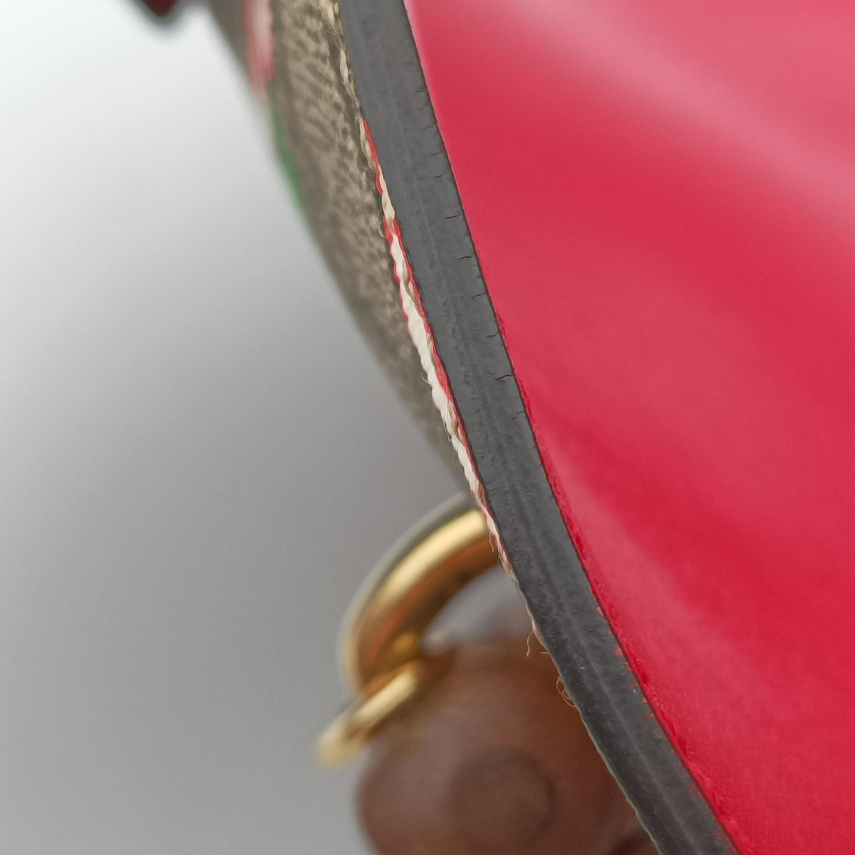 Pre-owned Gucci GG Apple Padlock Bamboo beige×red×multi PVC coated canvas×Leather 603221 shoulderbag | stylenewstar