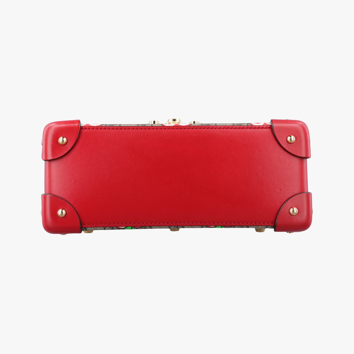 Pre-owned Gucci GG Apple Padlock Bamboo beige×red×multi PVC coated canvas×Leather 603221 shoulderbag | stylenewstar
