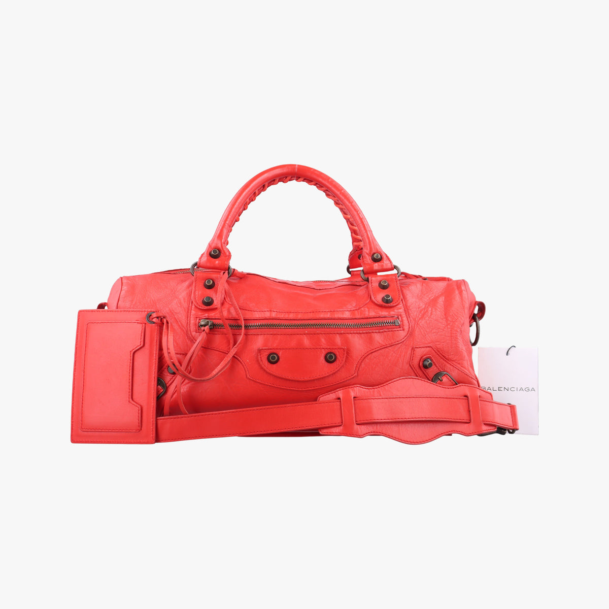 Pre-owned Balenciaga The Twiggy Red lambskin  shoulderbag | stylenewstar