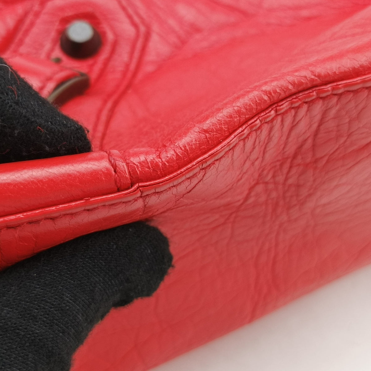 Pre-owned Balenciaga The Twiggy Red lambskin  shoulderbag | stylenewstar