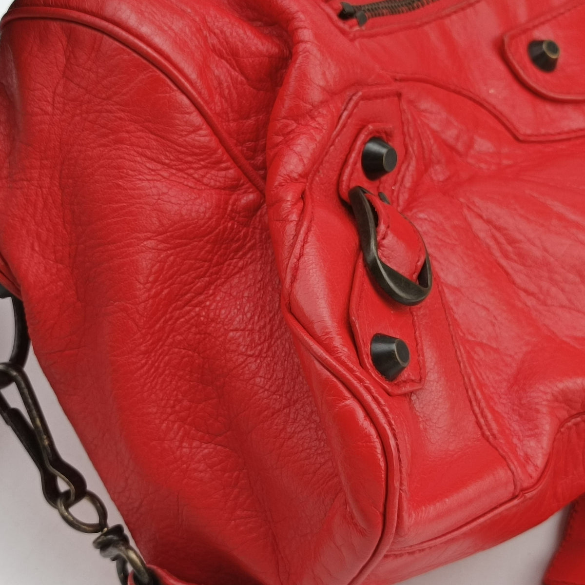 Pre-owned Balenciaga The Twiggy Red lambskin  shoulderbag | stylenewstar
