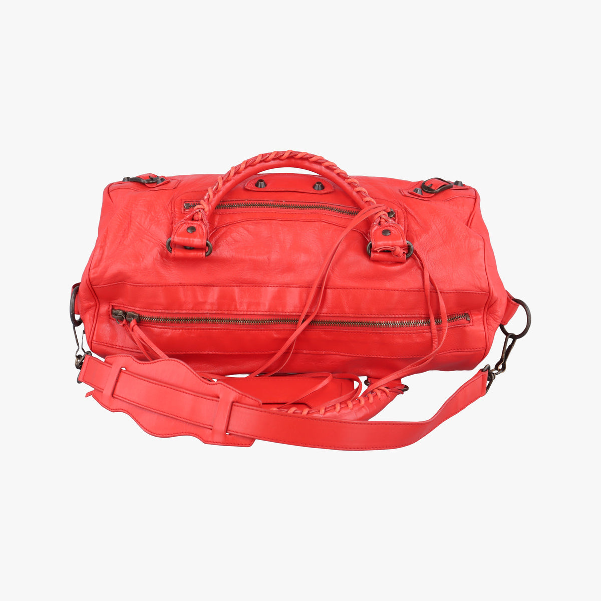 Pre-owned Balenciaga The Twiggy Red lambskin  shoulderbag | stylenewstar