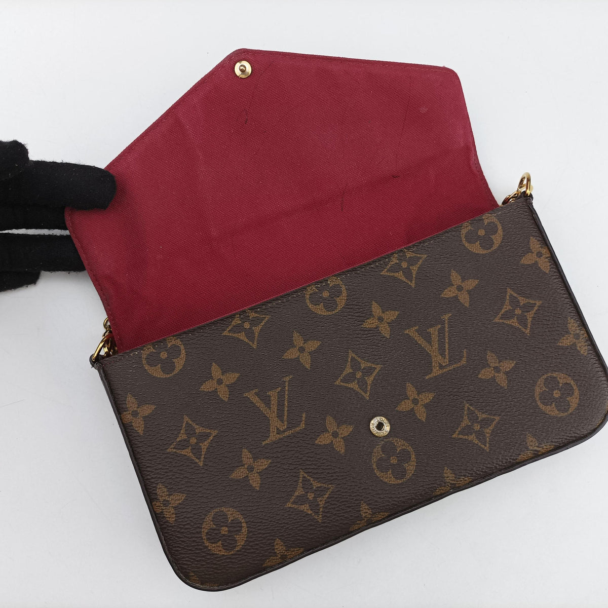 Pre-owned Louis Vuitton Pochette Felicie Brown Monogram Canvas M61276 shoulderbag | stylenewstar