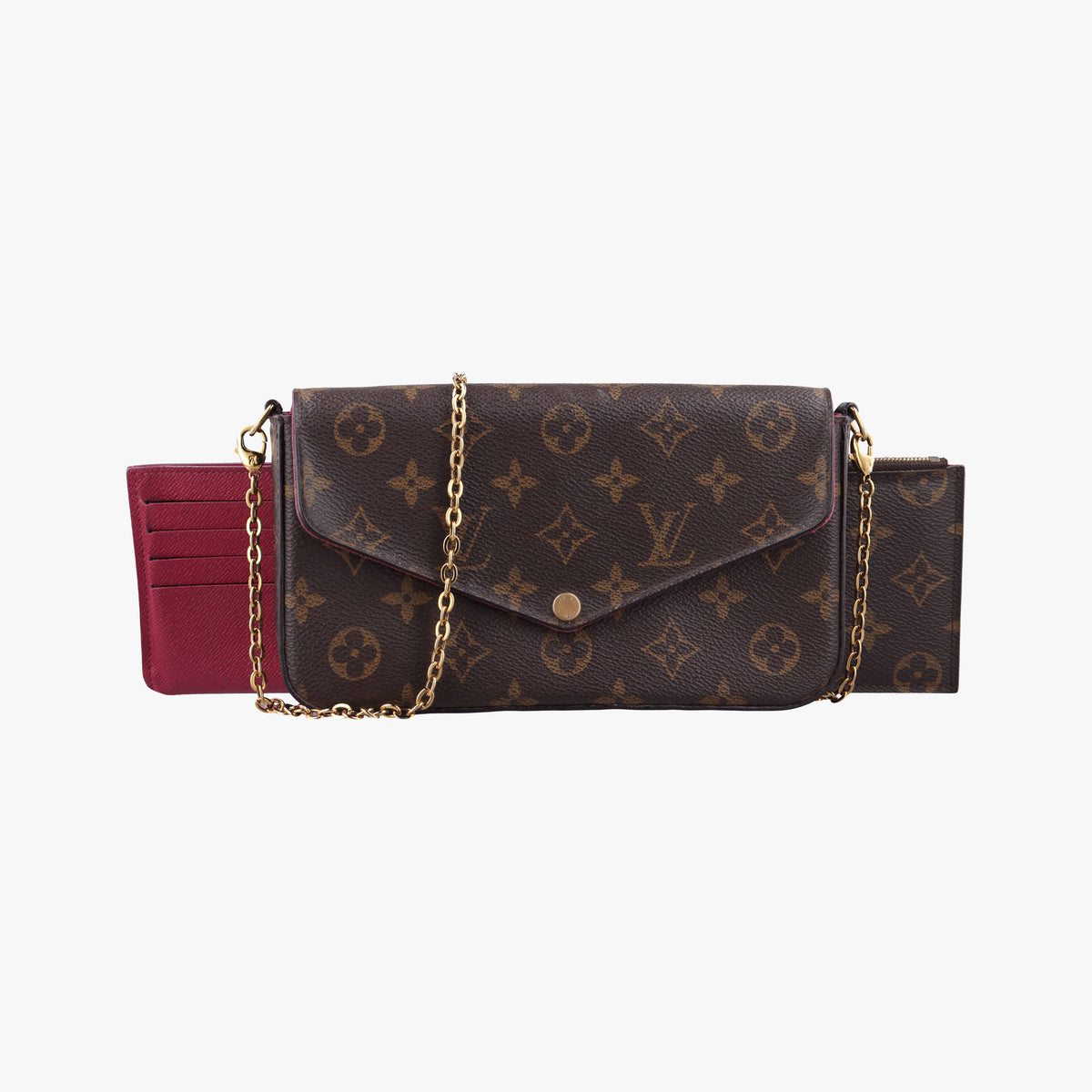 Vintage Louis Vuitton Pochette Felicie Brown Monogram Canvas M61276 shoulderbag | stylenewstar