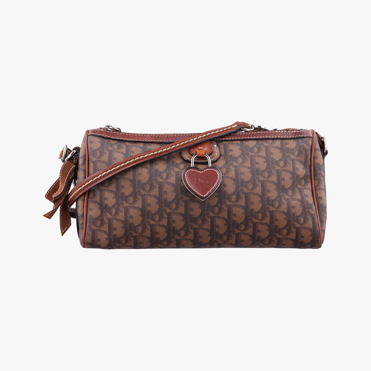 Vintage Christian Dior Trotter Romantic Brown PVC coated canvas×Leather  shoulderbag | stylenewstar
