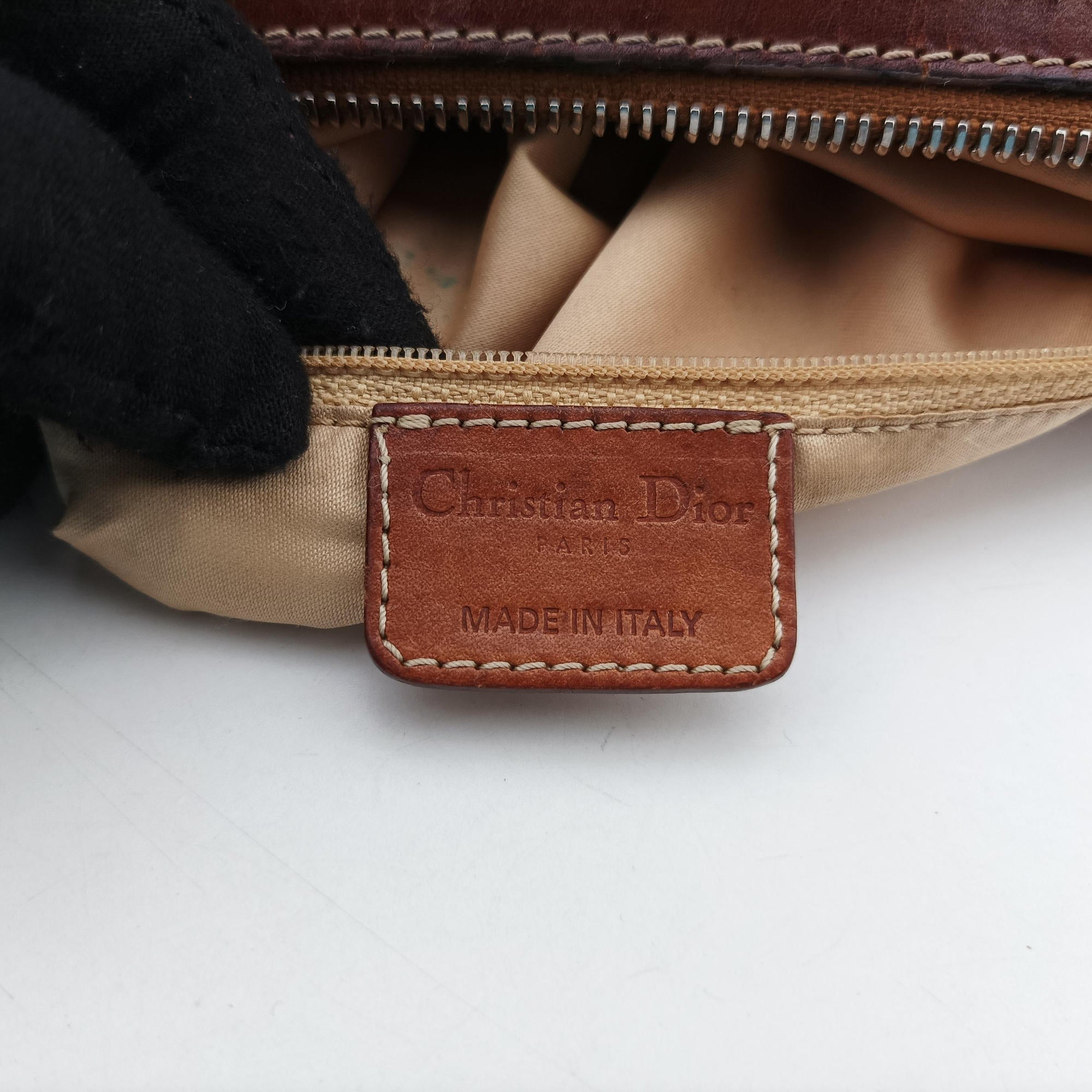 Vintage Christian Dior Trotter Romantic Brown PVC coated canvas×Leather  shoulderbag | stylenewstar