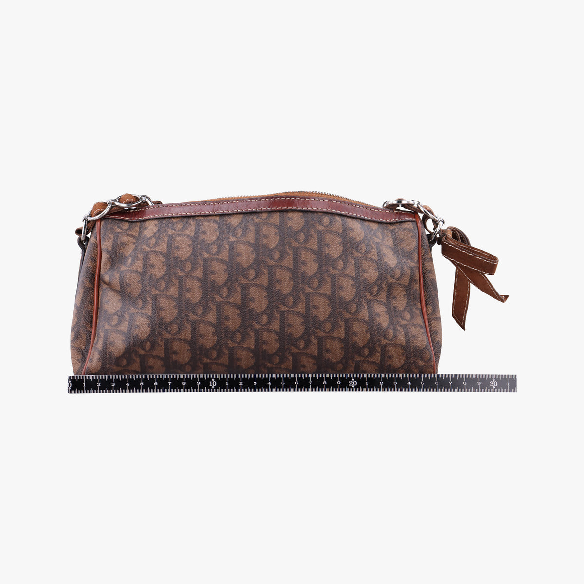 Vintage Christian Dior Trotter Romantic Brown PVC coated canvas×Leather  shoulderbag | stylenewstar
