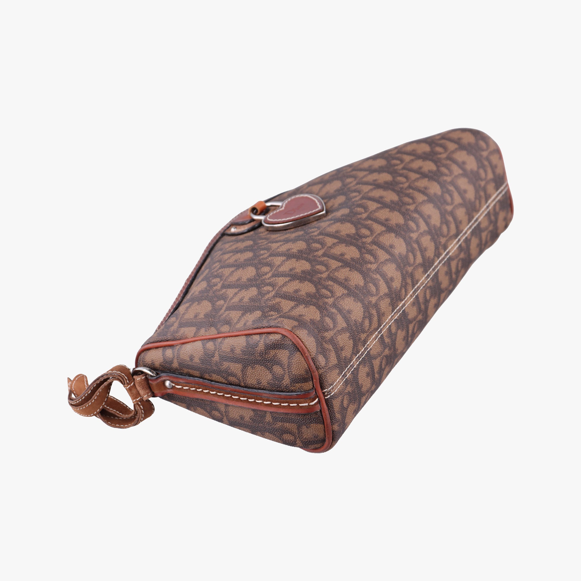 Vintage Christian Dior Trotter Romantic Brown PVC coated canvas×Leather  shoulderbag | stylenewstar