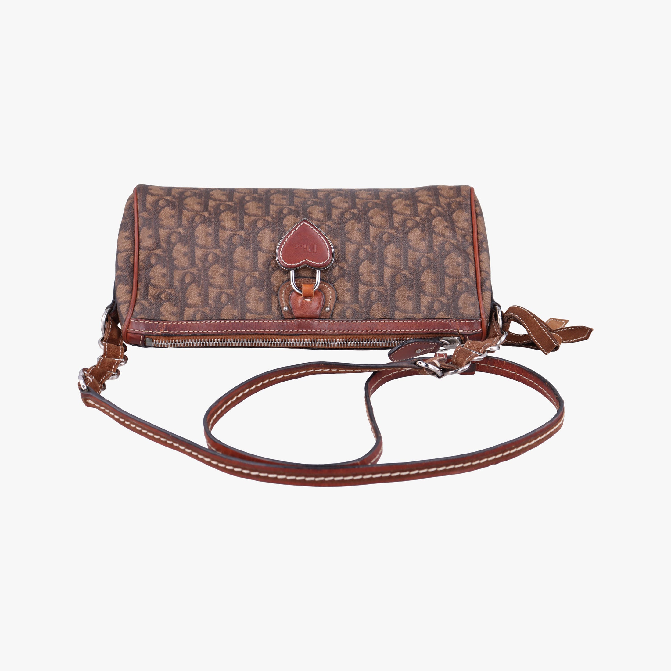 Vintage Christian Dior Trotter Romantic Brown PVC coated canvas×Leather  shoulderbag | stylenewstar