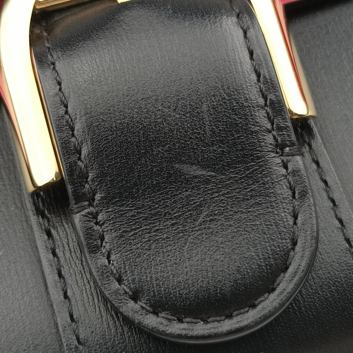 Pre-owned Delvaux Brillant chain BLack × Red leather  shoulderbag | stylenewstar