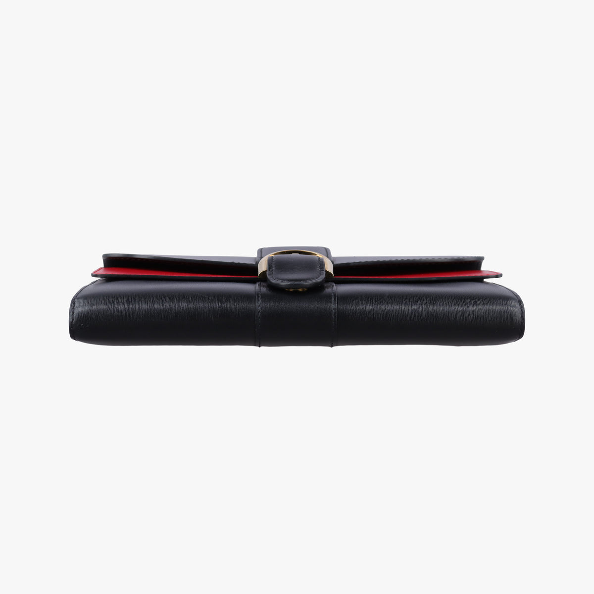 Pre-owned Delvaux Brillant chain BLack × Red leather  shoulderbag | stylenewstar