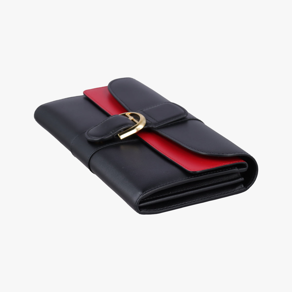 Pre-owned Delvaux Brillant chain BLack × Red leather  shoulderbag | stylenewstar