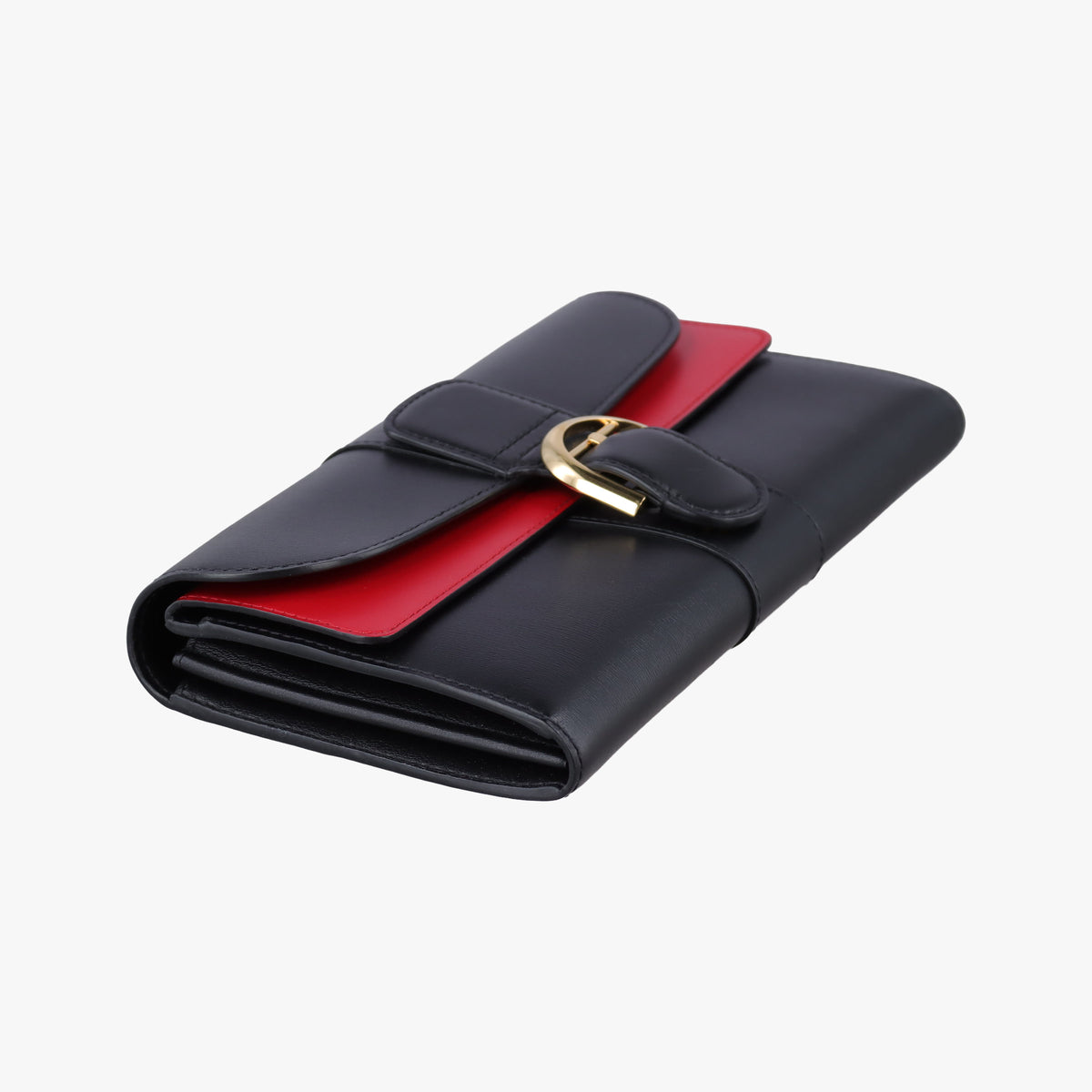 Pre-owned Delvaux Brillant chain BLack × Red leather  shoulderbag | stylenewstar