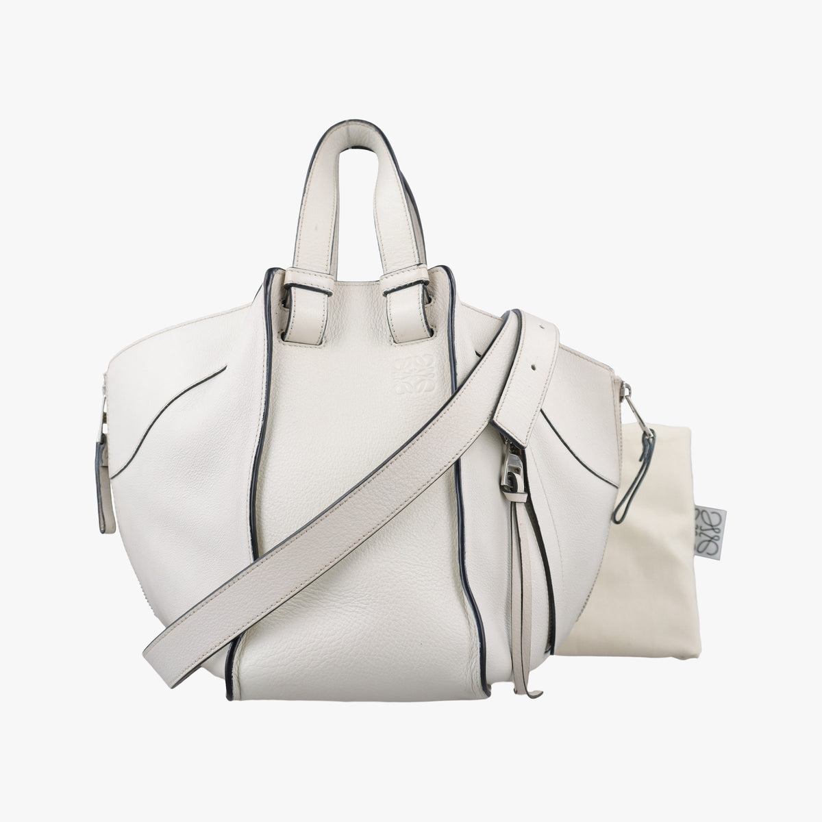 Vintage Loewe Hammock White Leather  shoulderbag | stylenewstar