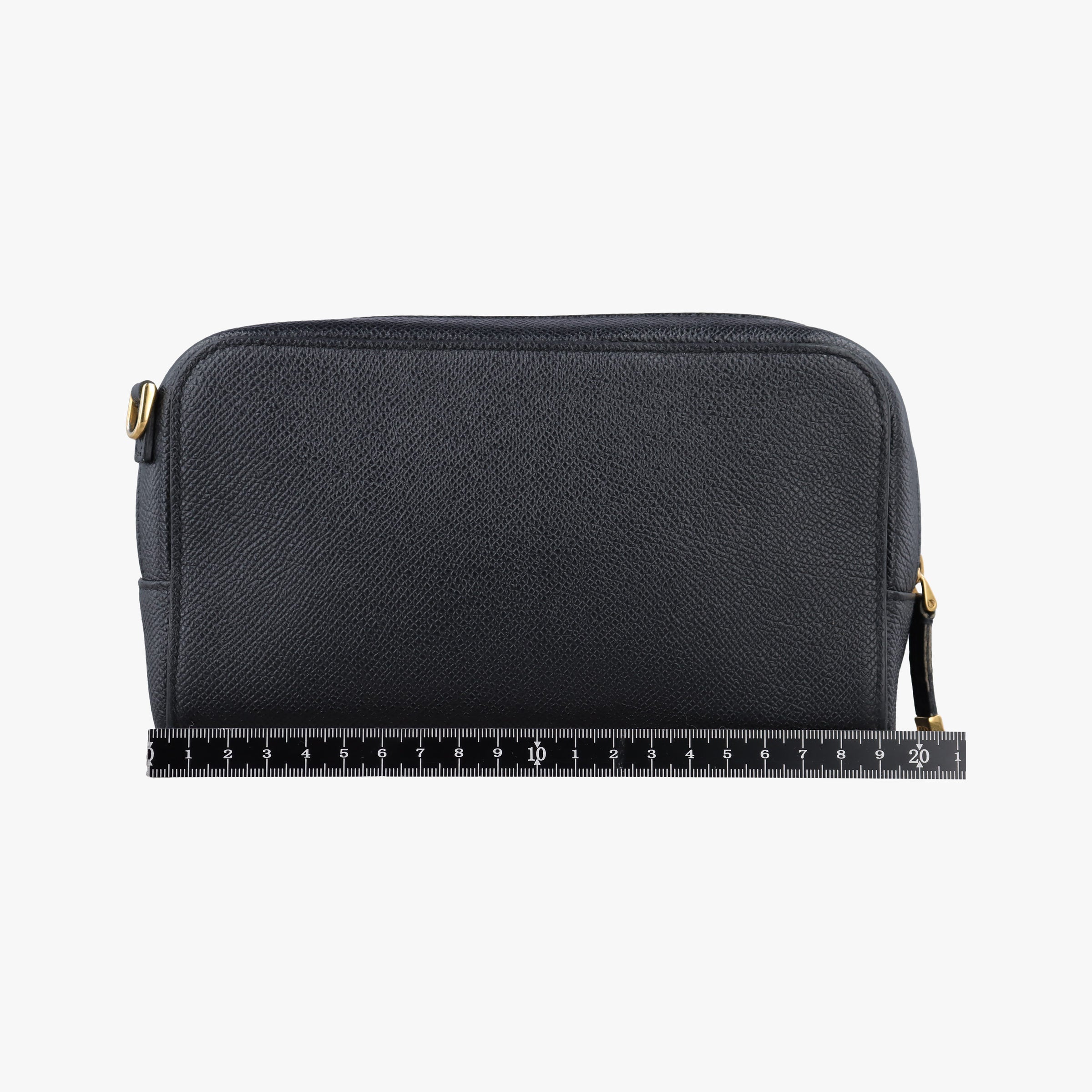 Pre-owned Christian Dior Caro Double Pouch Black Leather  shoulderbag | stylenewstar