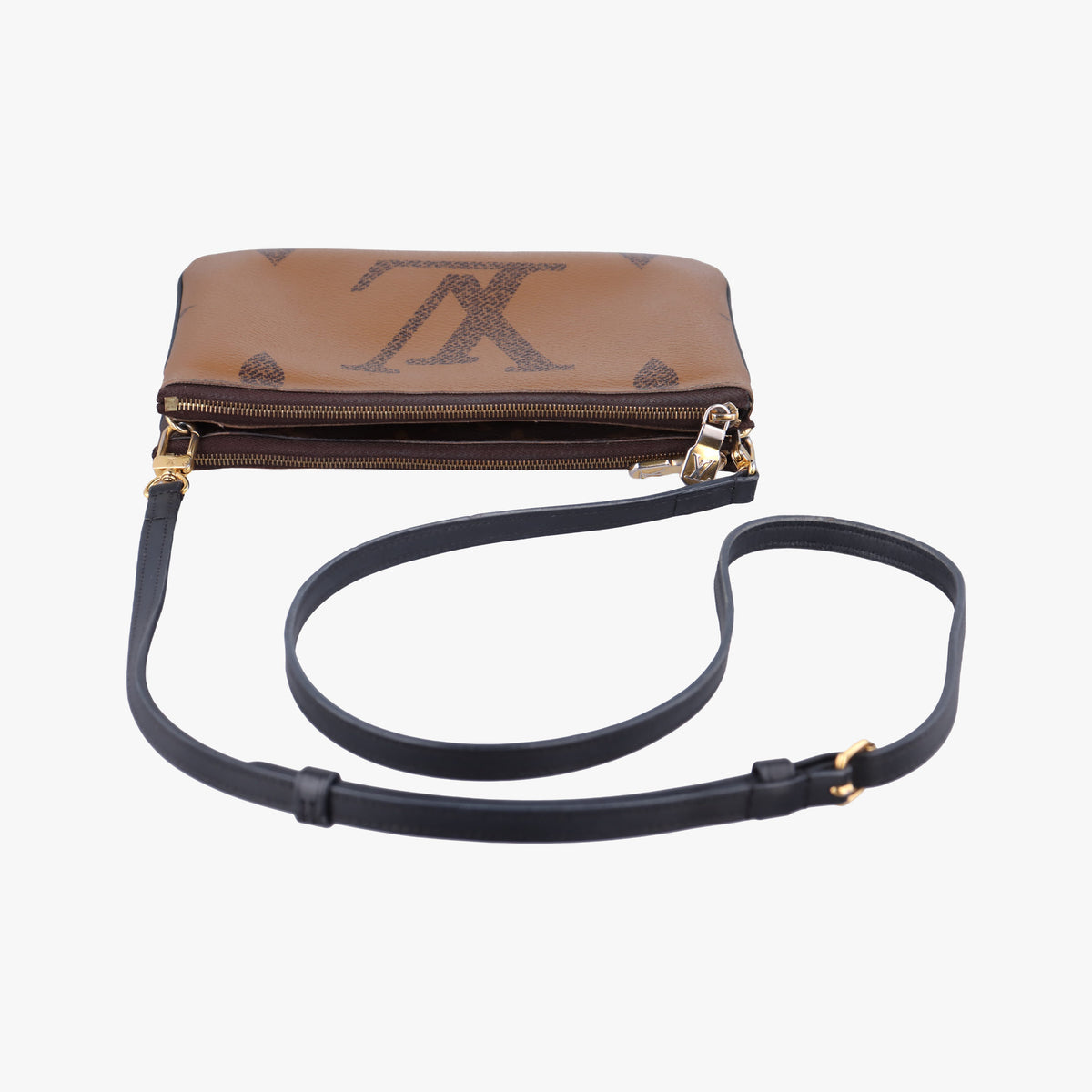 Pre-owned Louis Vuitton Pochette Double Zip Brown Monogram Giant M69203 shoulderbag | stylenewstar