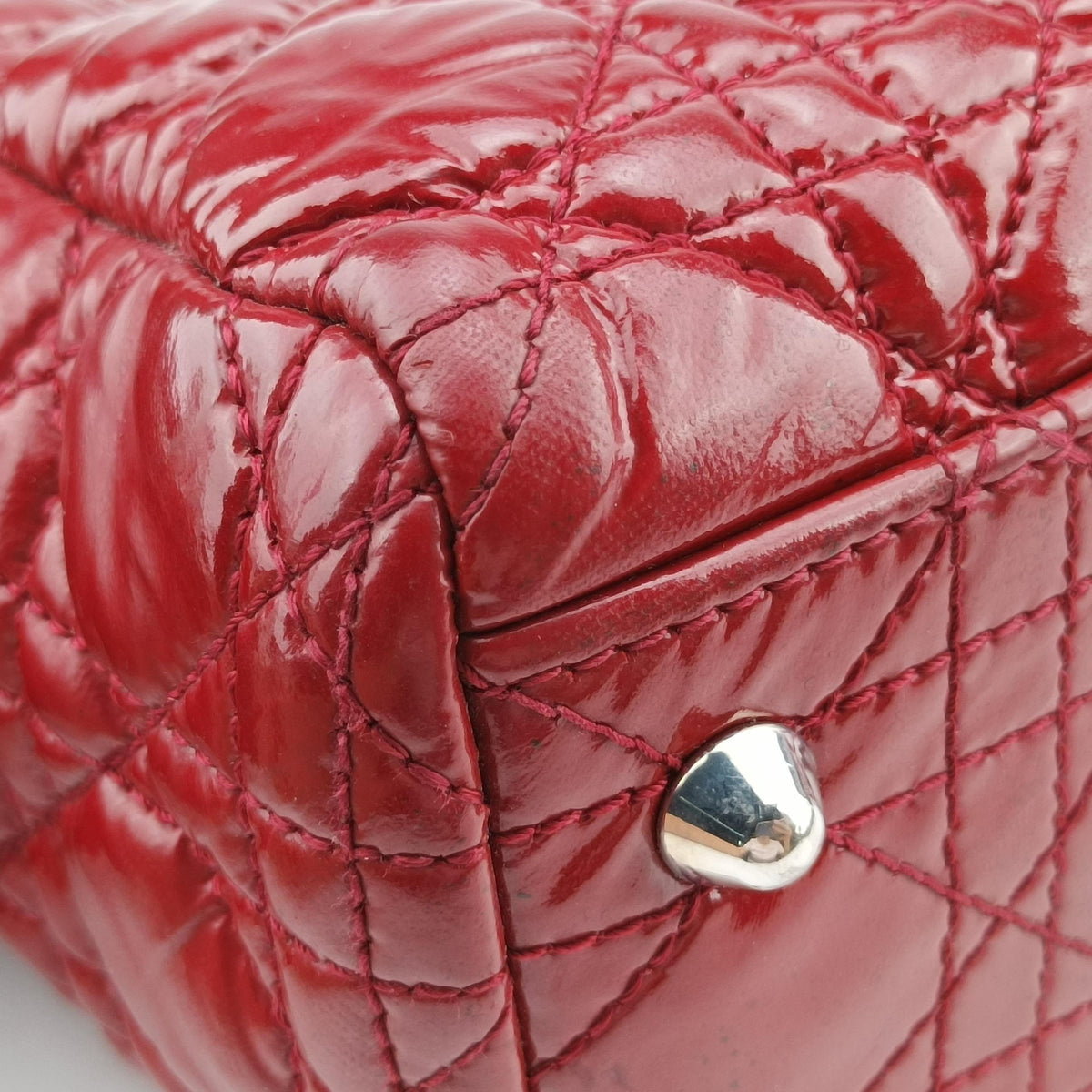 Pre-owned Christian Dior Dior Soft Red patent  shoulderbag | stylenewstar
