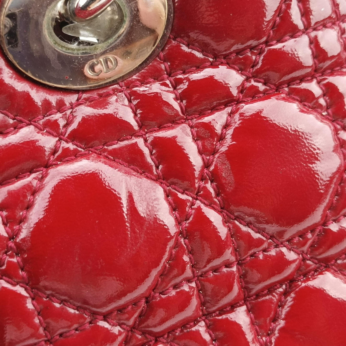 Pre-owned Christian Dior Dior Soft Red patent  shoulderbag | stylenewstar