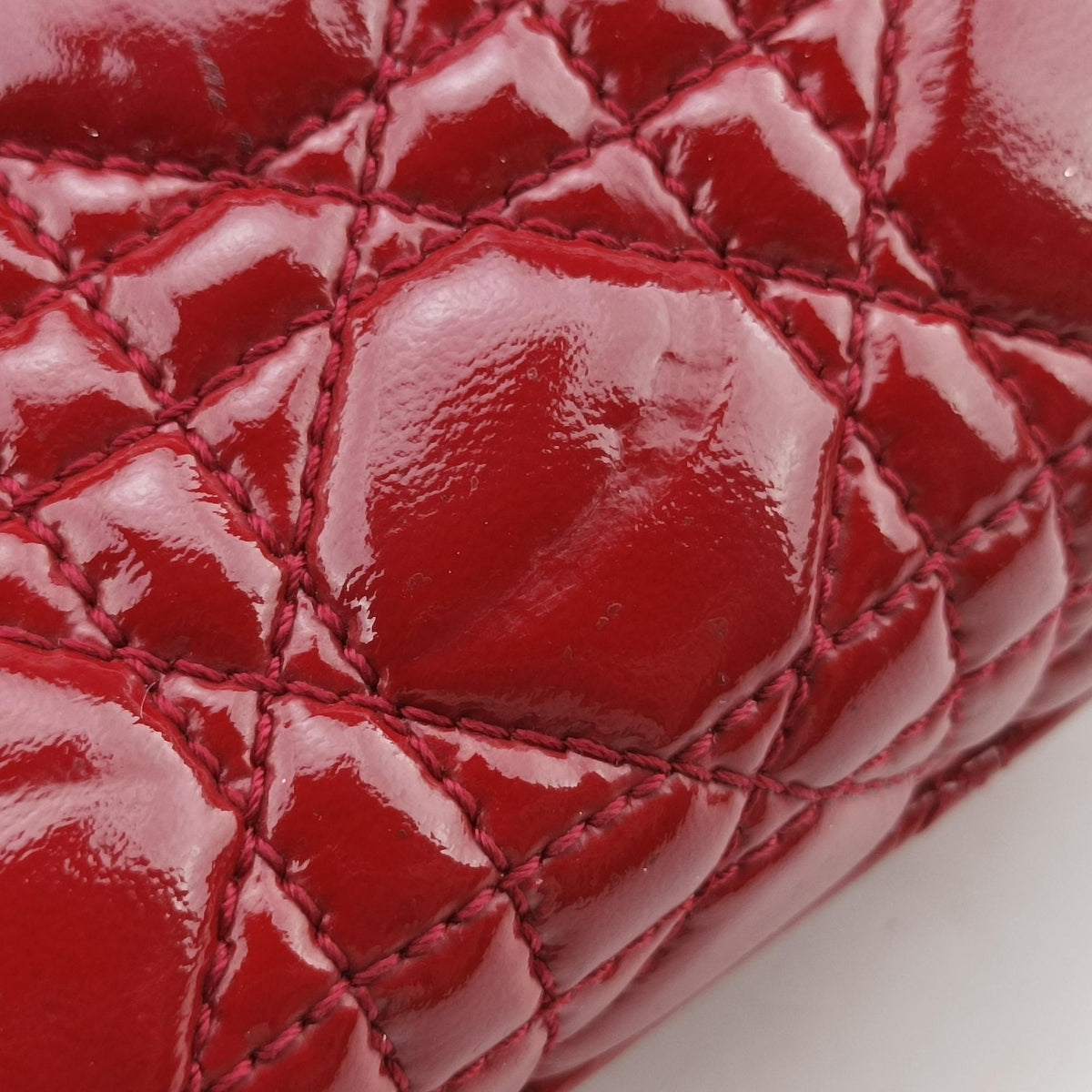 Pre-owned Christian Dior Dior Soft Red patent  shoulderbag | stylenewstar