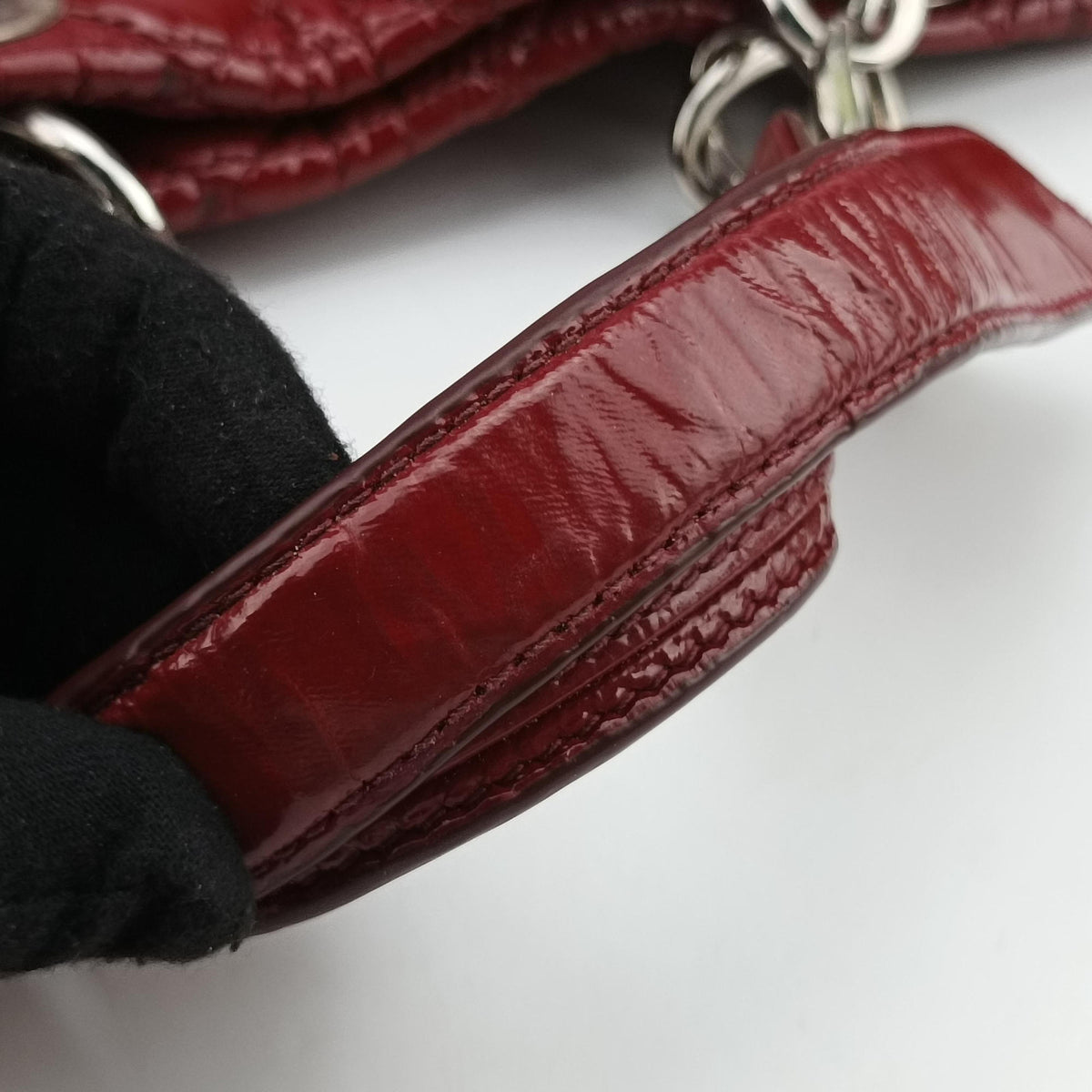 Pre-owned Christian Dior Dior Soft Red patent  shoulderbag | stylenewstar