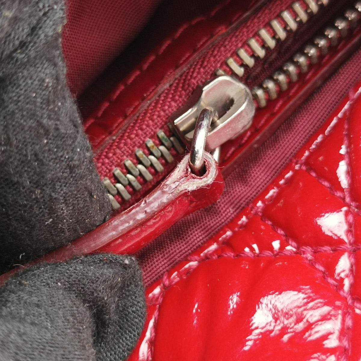 Pre-owned Christian Dior Dior Soft Red patent  shoulderbag | stylenewstar