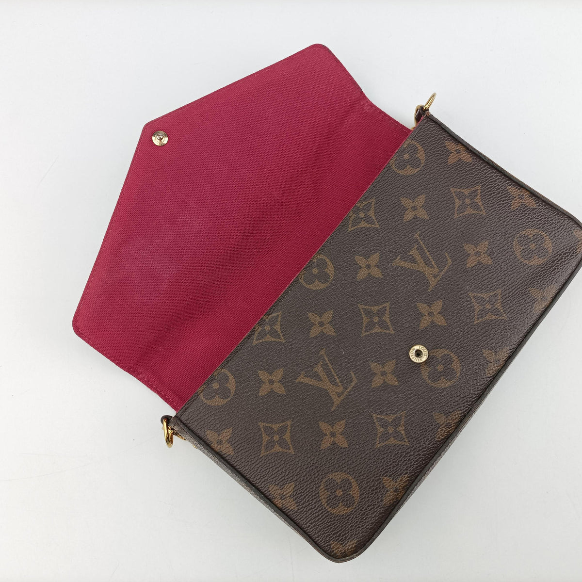 Pre-owned Louis Vuitton Pochette Felicie Brown Monogram Canvas M61276 shoulderbag | stylenewstar