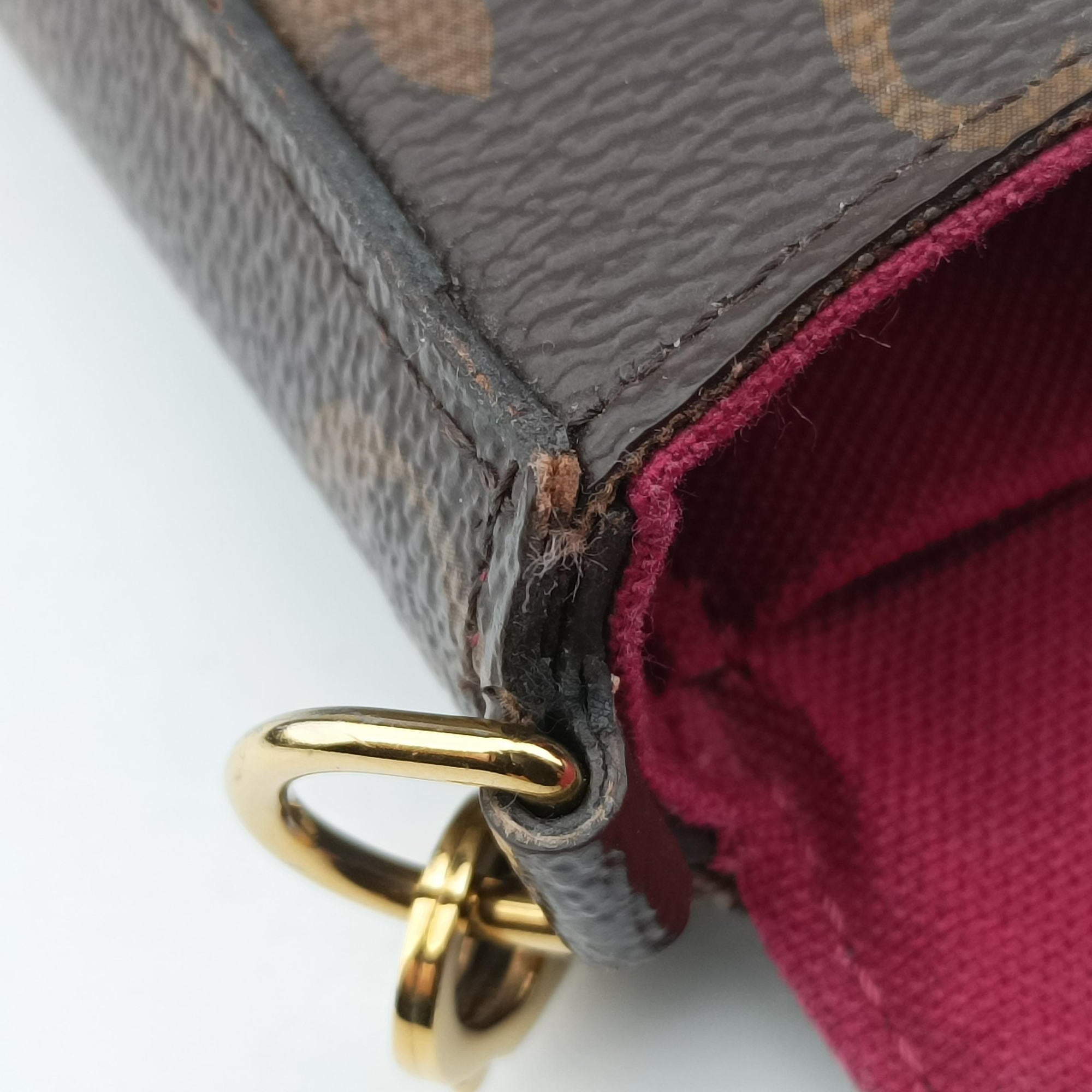 Pre-owned Louis Vuitton Pochette Felicie Brown Monogram Canvas M61276 shoulderbag | stylenewstar