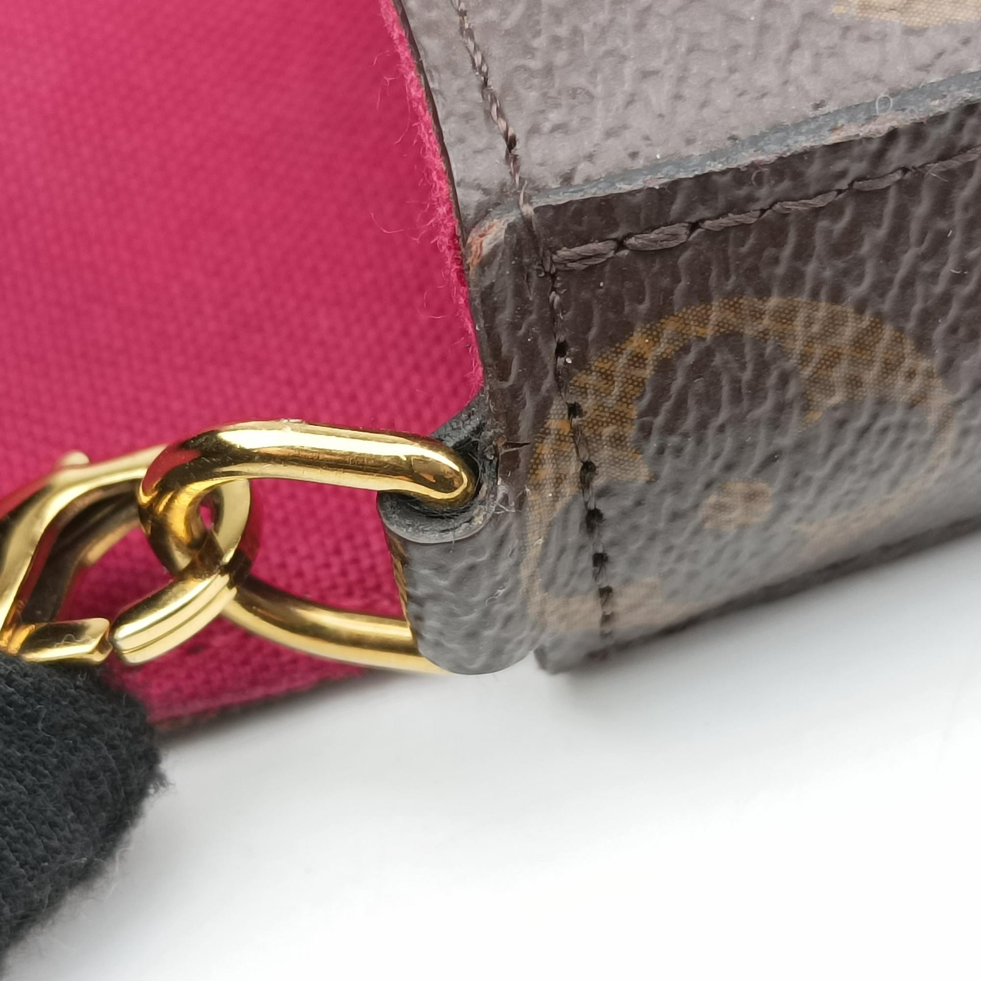 Pre-owned Louis Vuitton Pochette Felicie Brown Monogram Canvas M61276 shoulderbag | stylenewstar