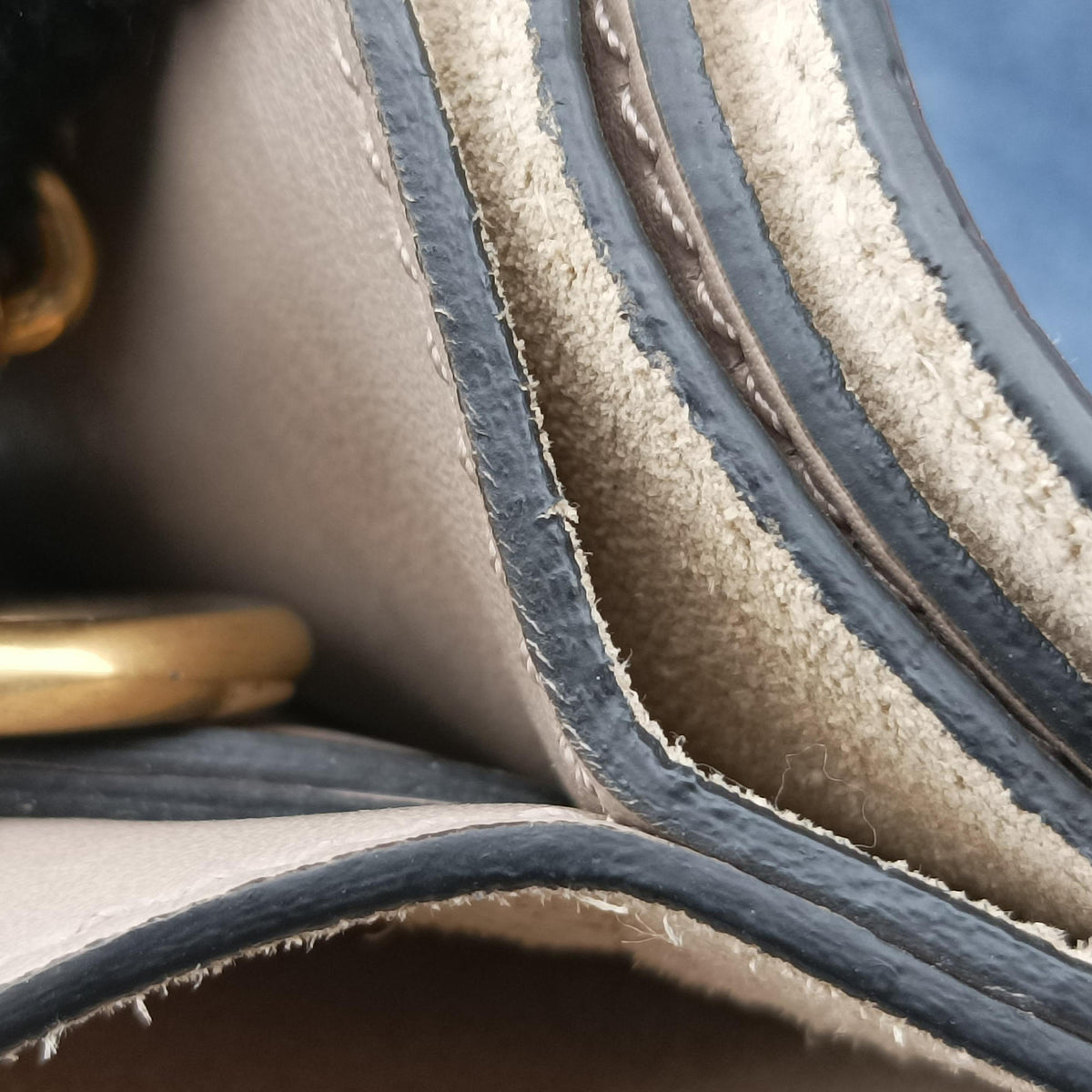 Pre-owned Chloe FAYE Grey×Multi Suede × leather  shoulderbag | stylenewstar
