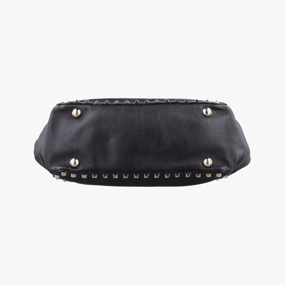 Pre-owned Valentino Rockstud Black Leather  shoulderbag | stylenewstar