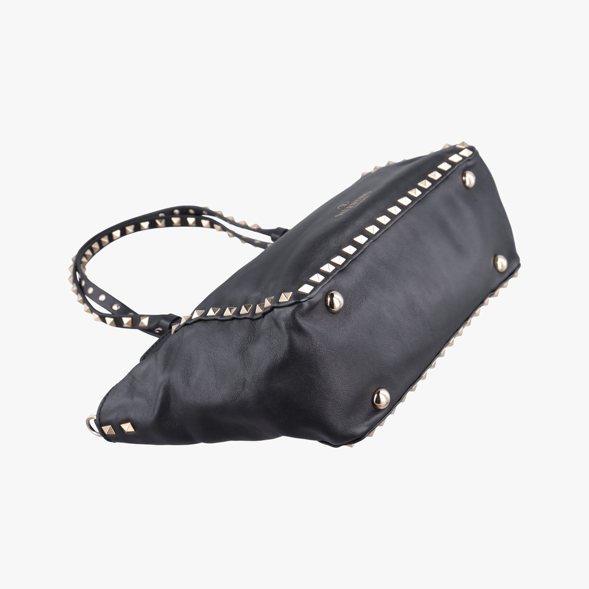 Pre-owned Valentino Rockstud Black Leather  shoulderbag | stylenewstar