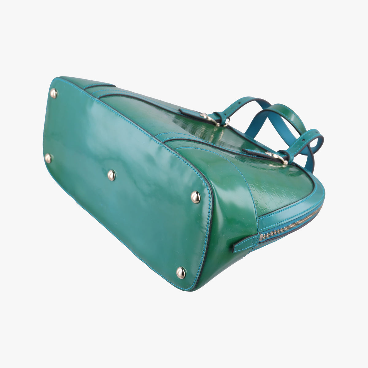 Pre-owned Gucci Microguccissima Green Patent Leather 309617 shoulderbag | stylenewstar