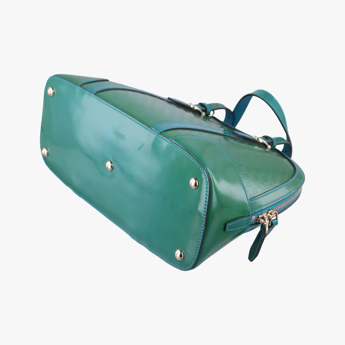 Pre-owned Gucci Microguccissima Green Patent Leather 309617 shoulderbag | stylenewstar