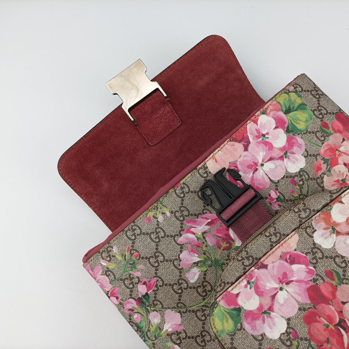 Pre-owned Gucci GG Blooms Multicolour PVC coated canvas 410544 backpack/rucksack | stylenewstar
