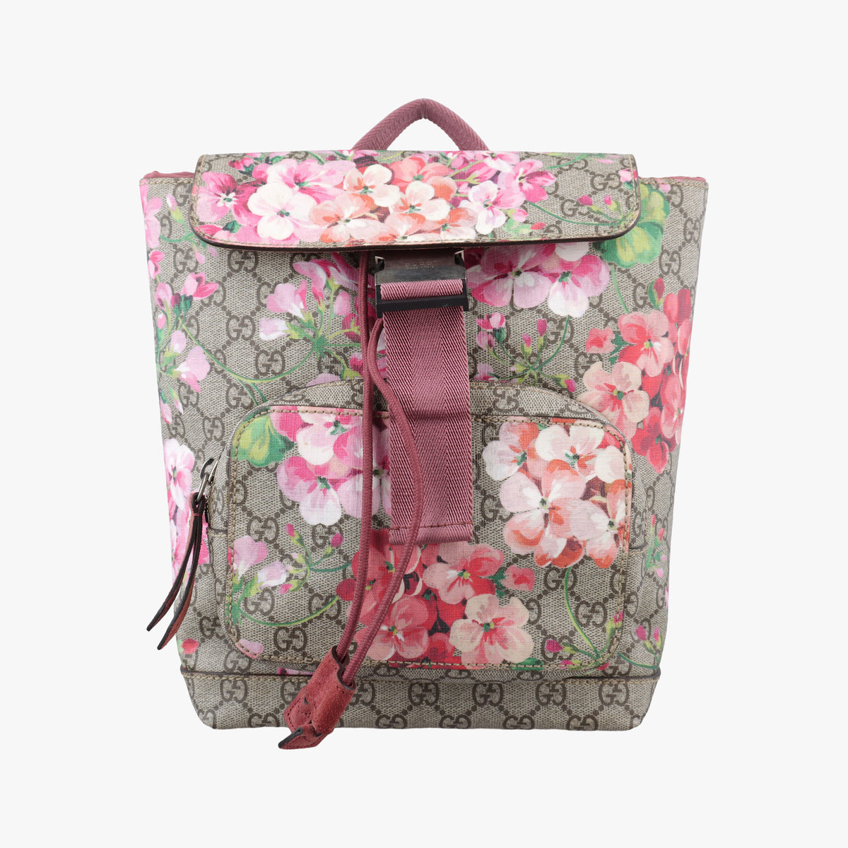 Pre-owned Gucci GG Blooms Multicolour PVC coated canvas 410544 backpack/rucksack | stylenewstar