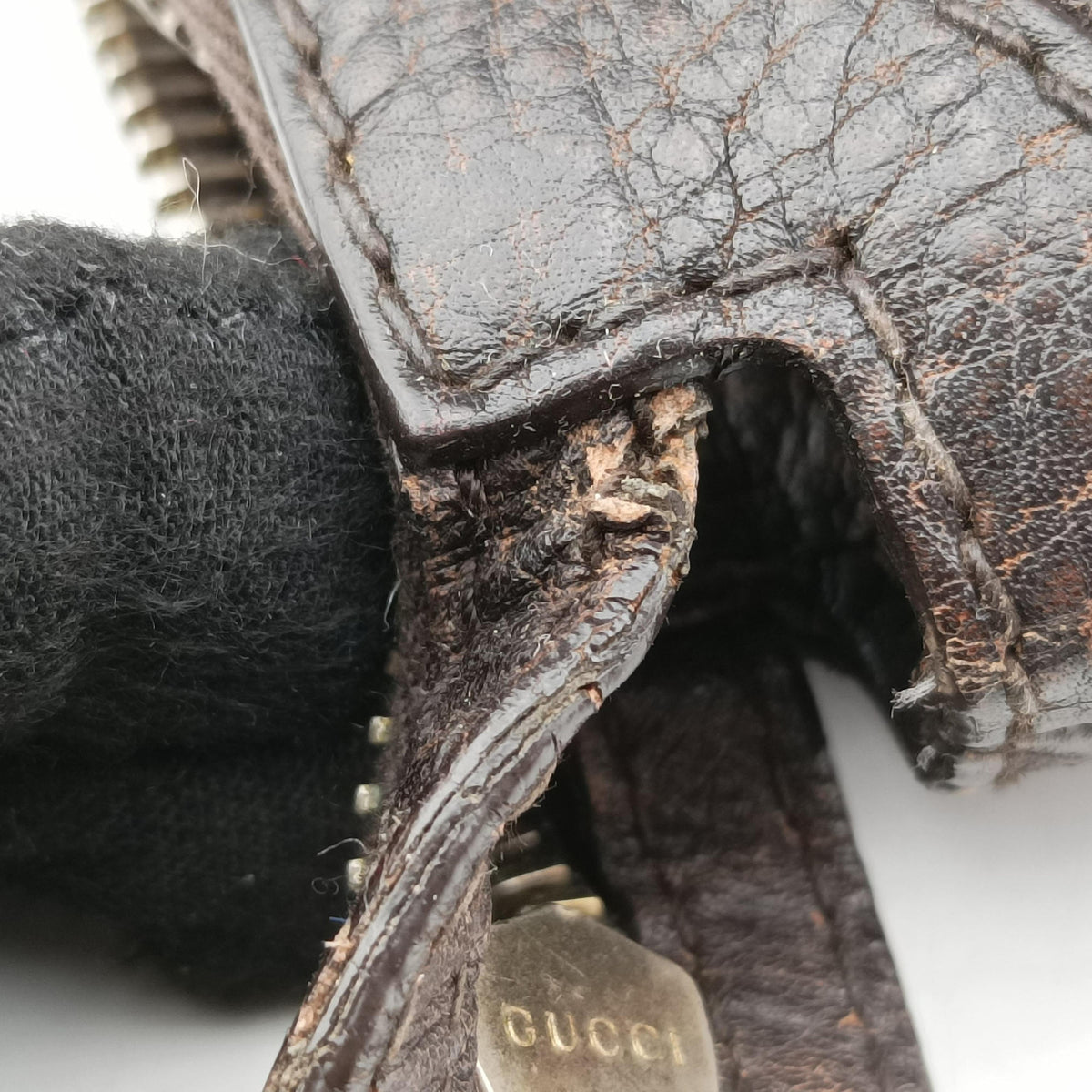 Pre-owned Gucci Guccissima Horsebit Brown leather 247283 handbag | stylenewstar