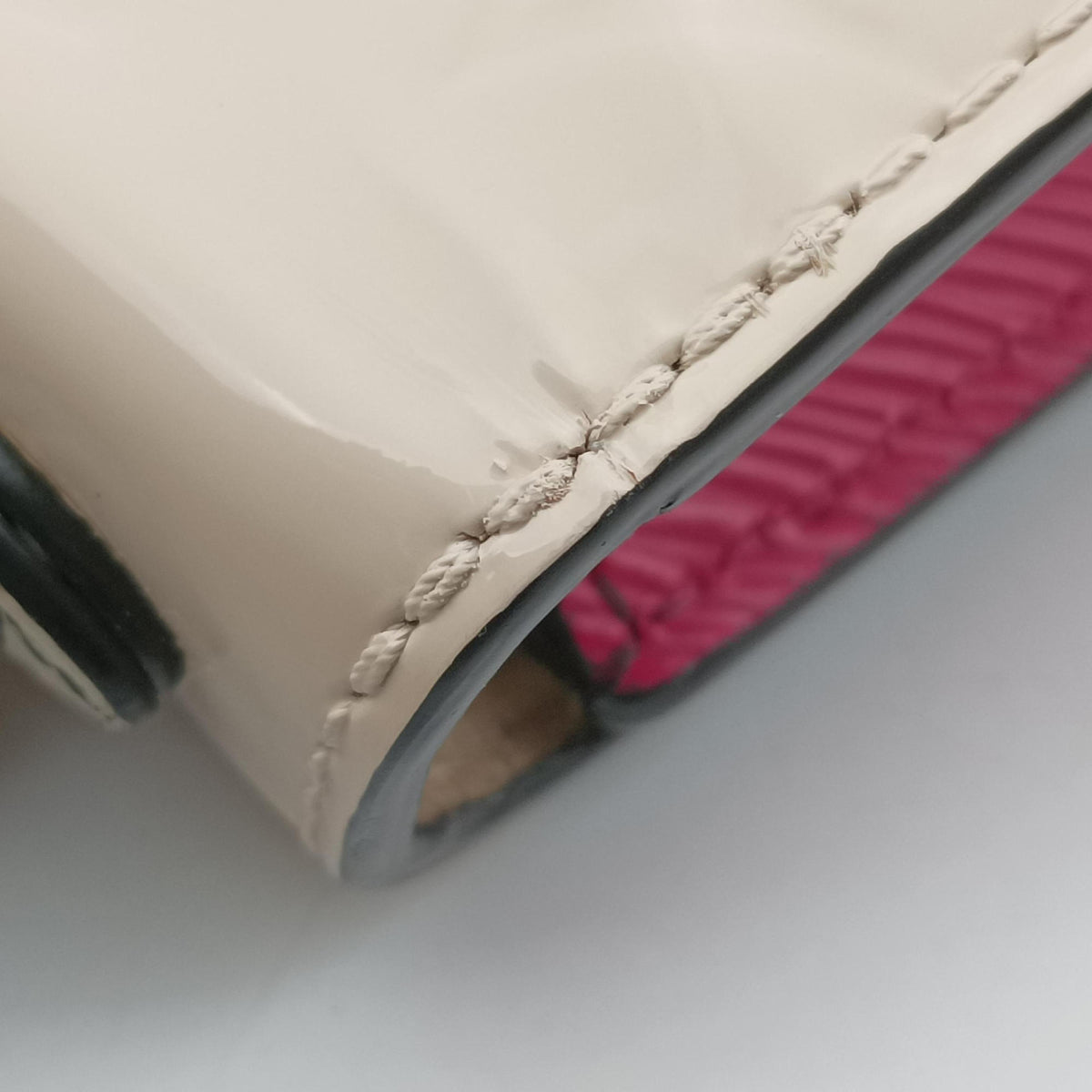 Secondhand Louis Vuitton Spring Street PM Creme×Rose Vernis M90454 shoulderbag | stylenewstar